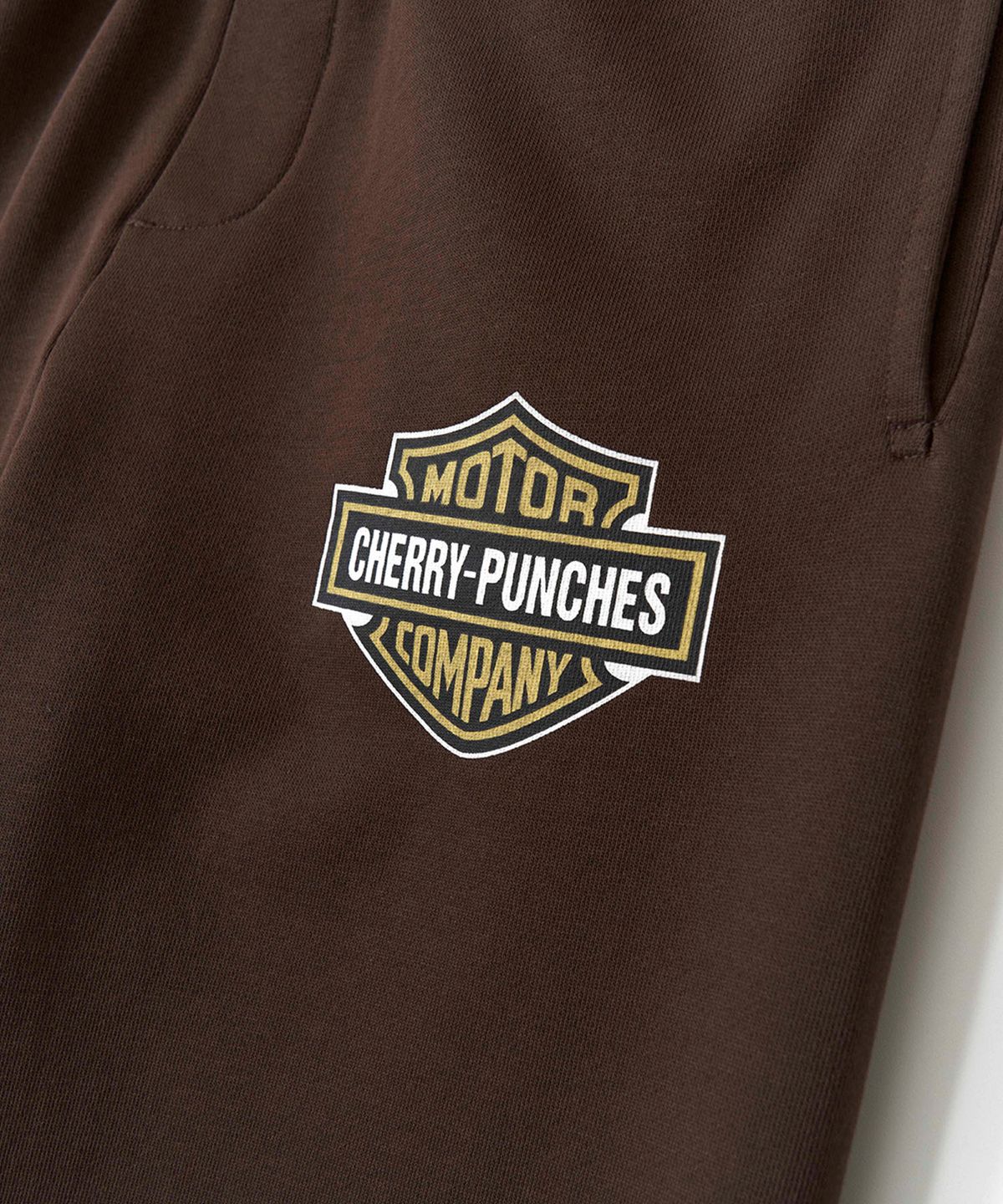 체리 펀치스(CHERRY PUNCHES) 모터컴퍼니 스웨트팬츠 (브라운)
