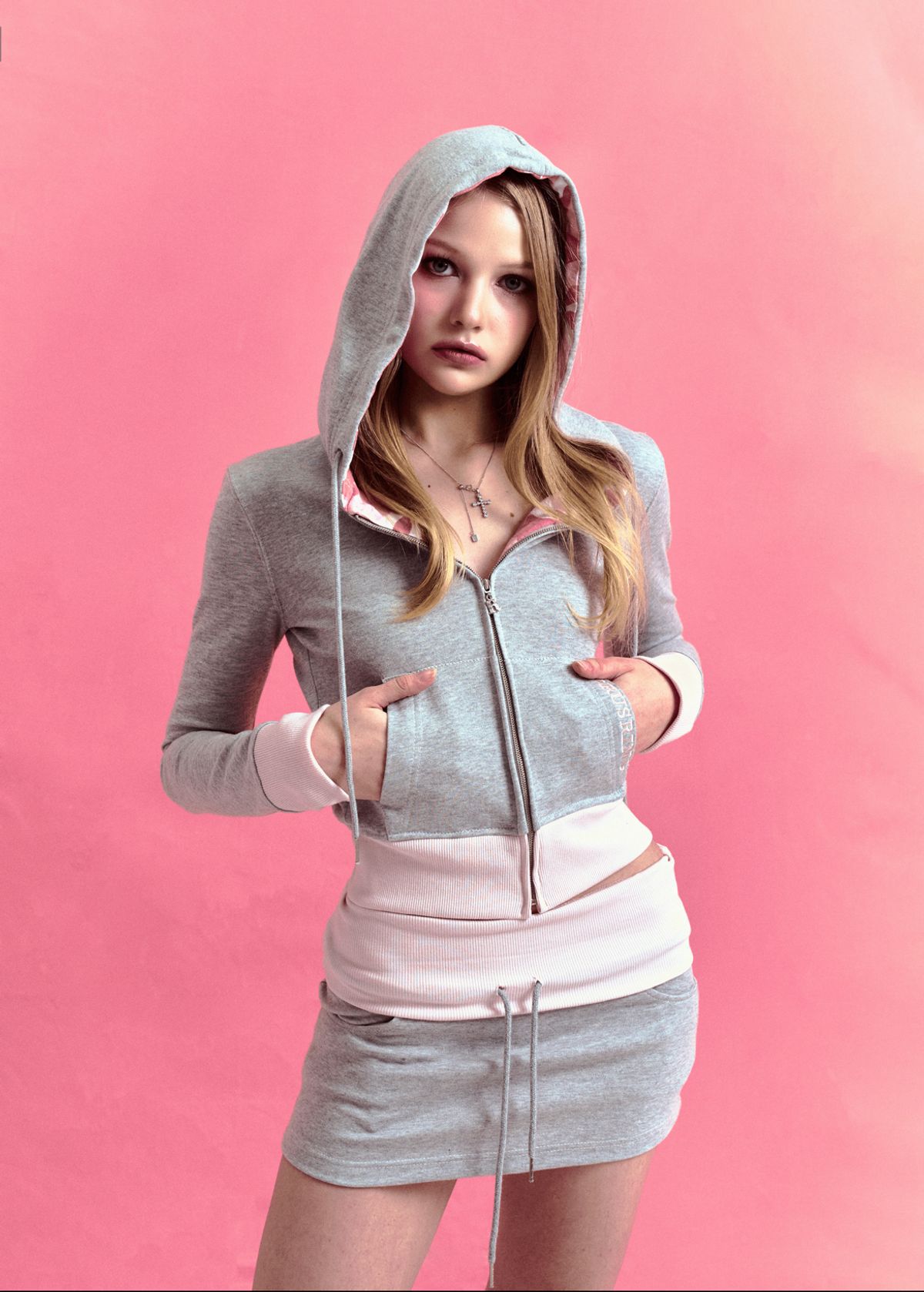 포어링(FORUSRING) Bebe cago training hoodie (grey)