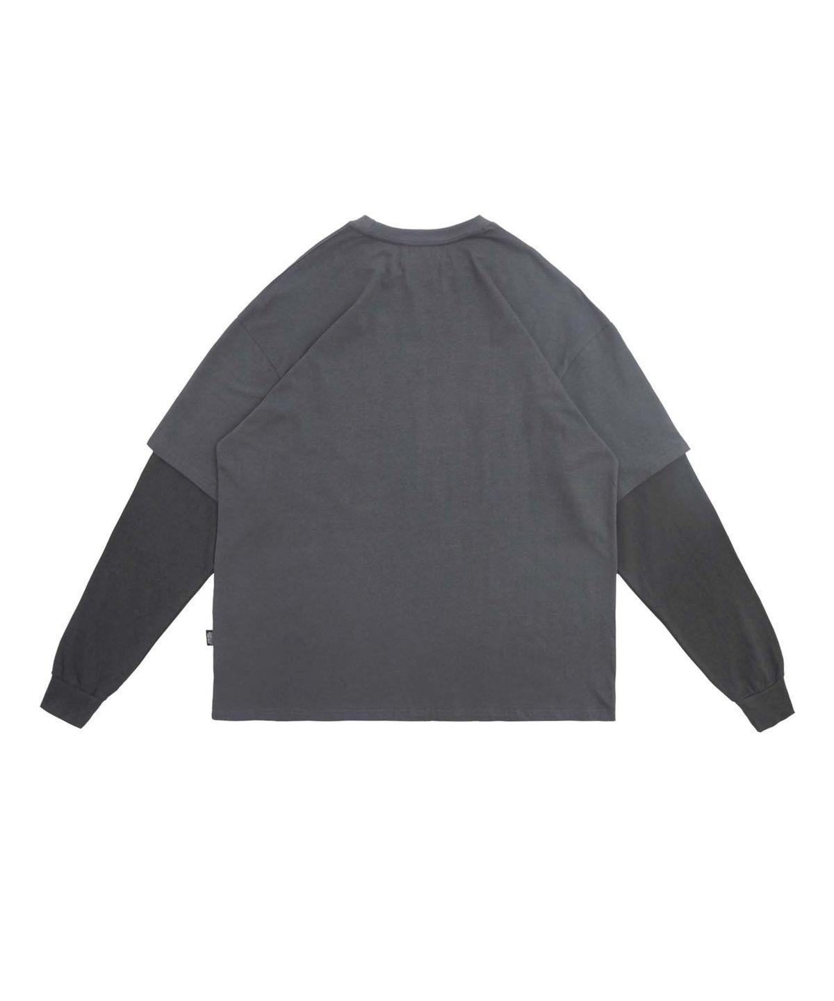 믹쓰제이(MIXXJ) BAT LAYERED LONG SLEEVE (CHARCOAL)