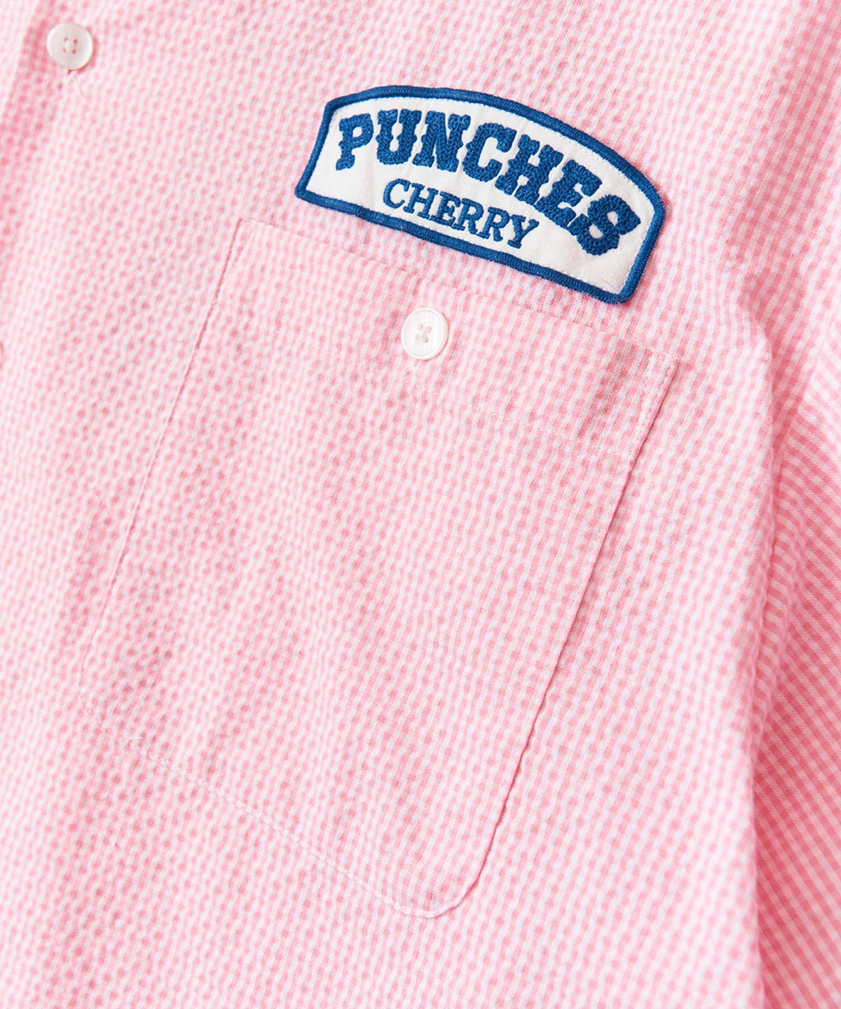 체리 펀치스(CHERRY PUNCHES) 시어서커 유니폼 셔츠 (핑크)