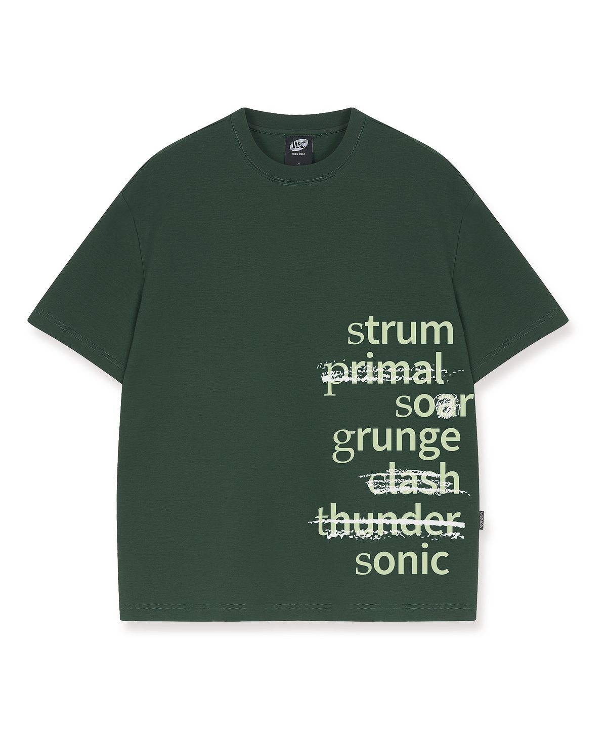 와일드락(WILDROCK) Side Lettering High tension Overfit half T-shirts