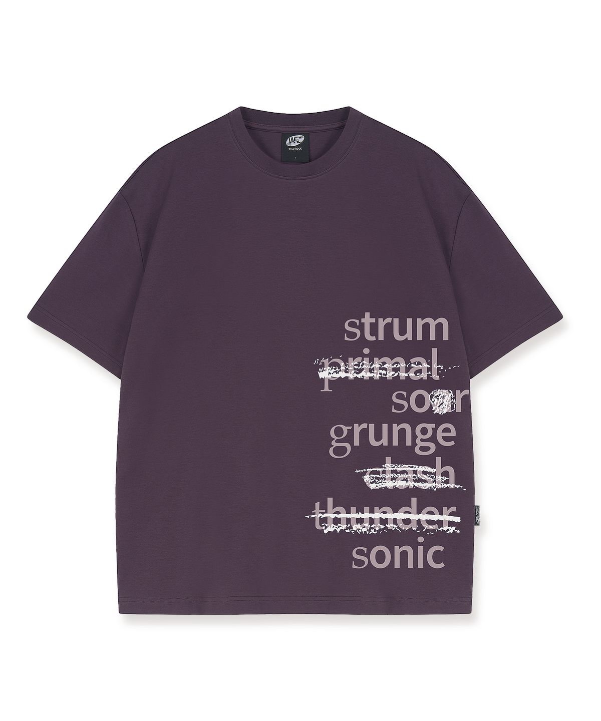 와일드락(WILDROCK) Side Lettering High tension Overfit half T-shirts