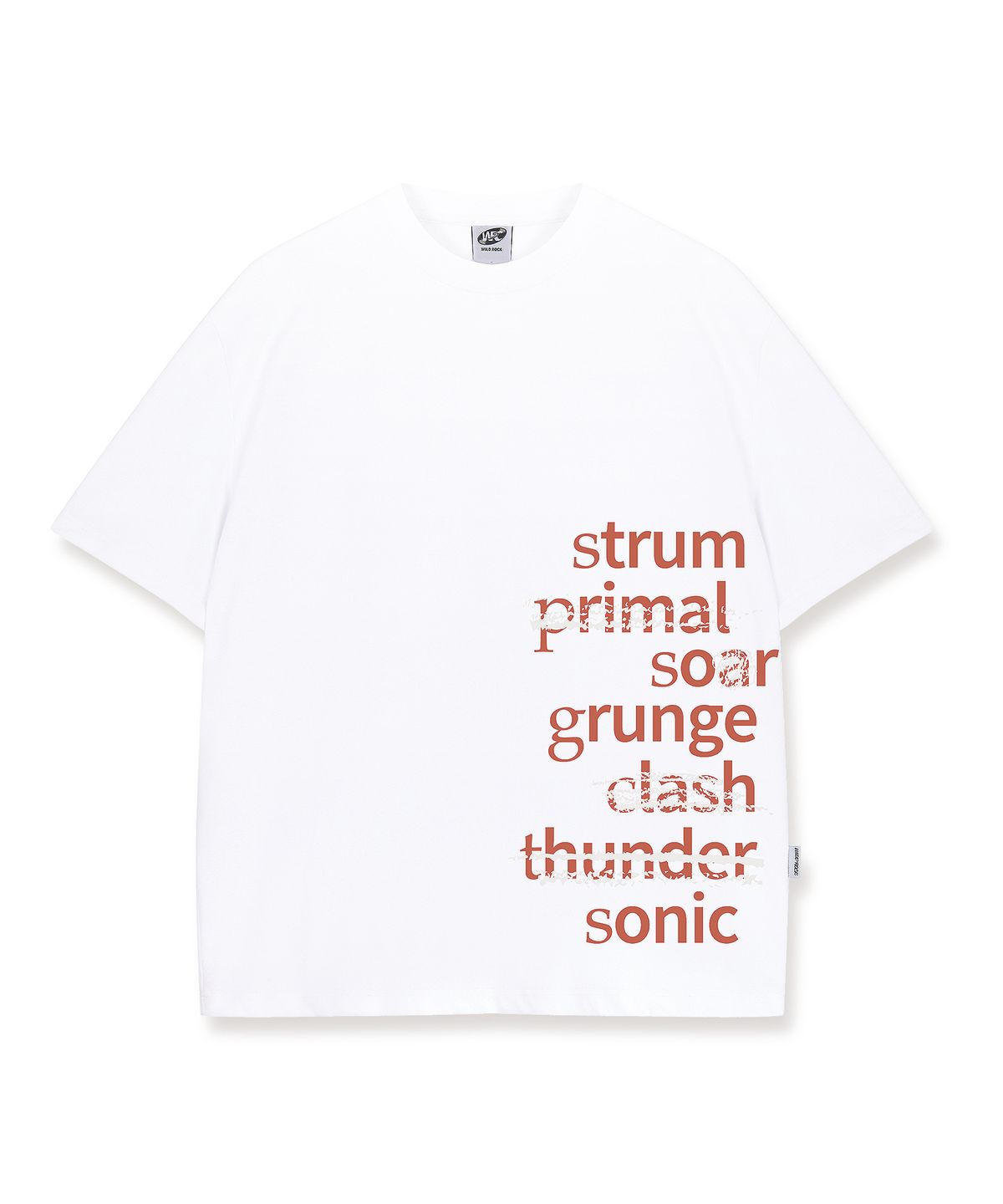 와일드락(WILDROCK) Side Lettering High tension Overfit half T-shirts