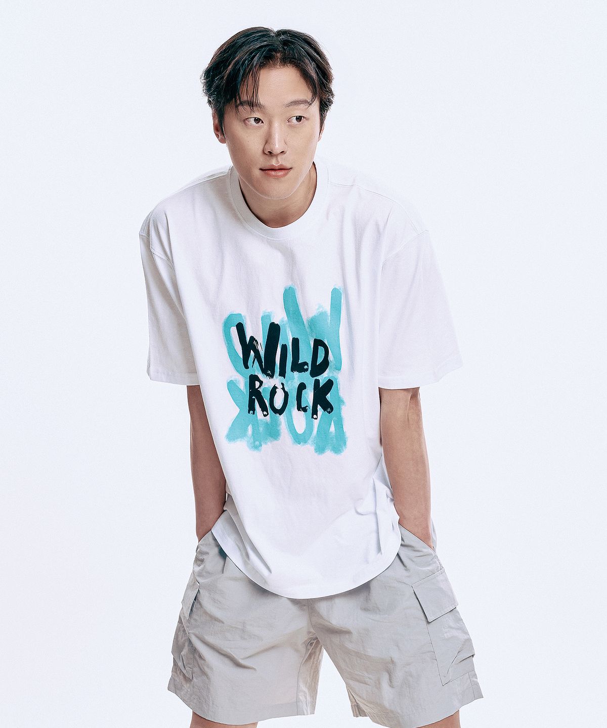 와일드락(WILDROCK) 파이어워크 더블 쿨코튼 오버핏 반팔 티셔츠