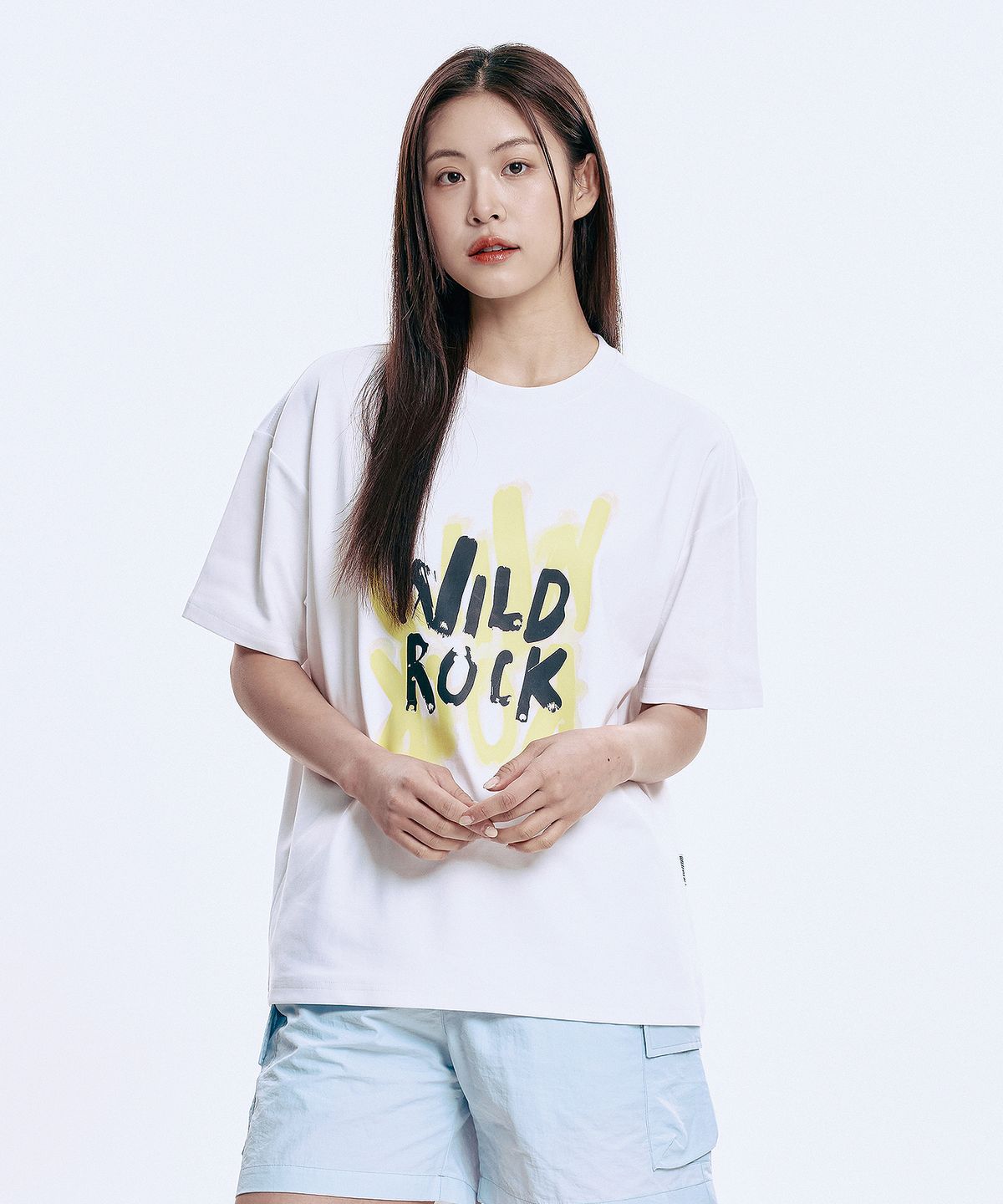 와일드락(WILDROCK) 파이어워크 더블 쿨코튼 오버핏 반팔 티셔츠