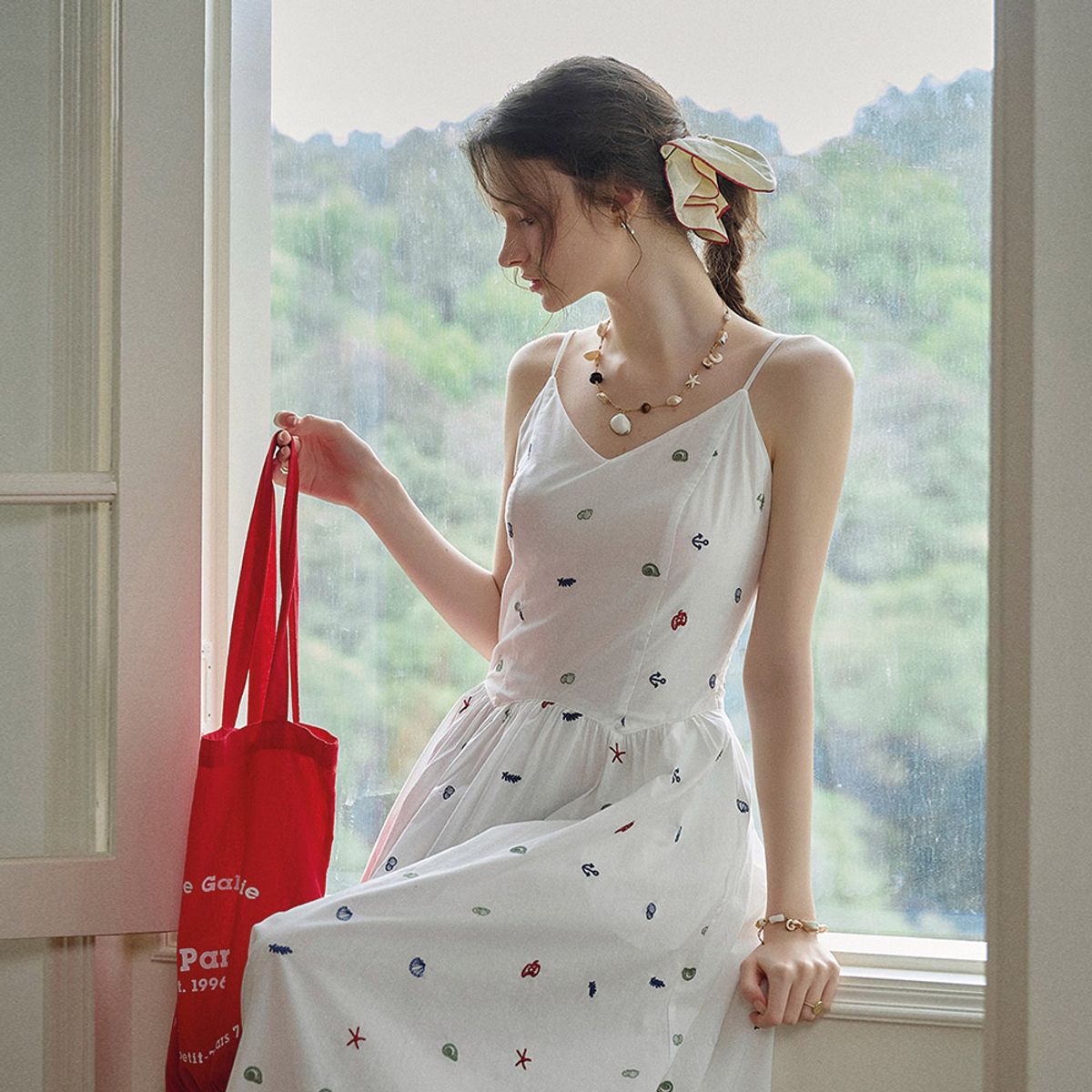 심플레트로(SIMPLE RETRO) SR_Thin resort slip dress