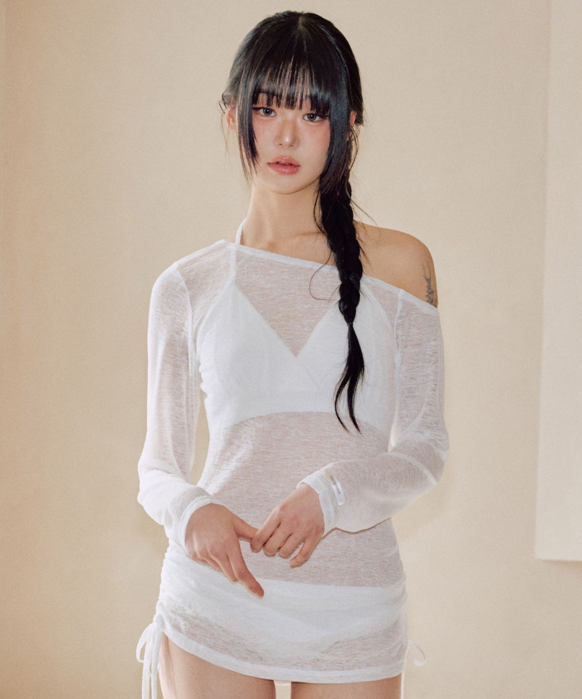 제로플래닛(ZEROPLANET) 키이라 시스루 비키니 세트 [WHITE]