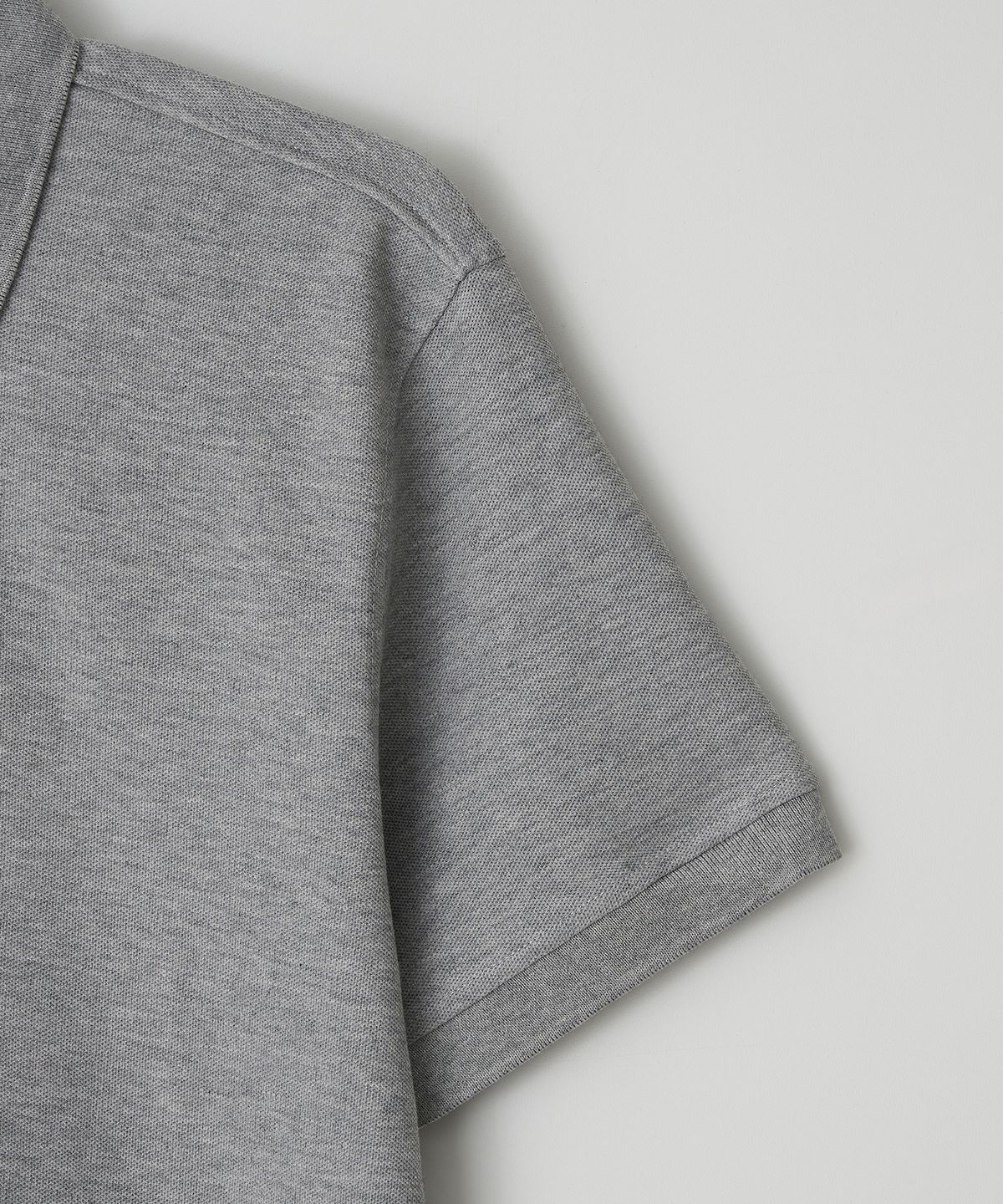 조질롱(JOJILONG) JN156 Pique Three Button Polo T-Shirt - MELLANGE GREY