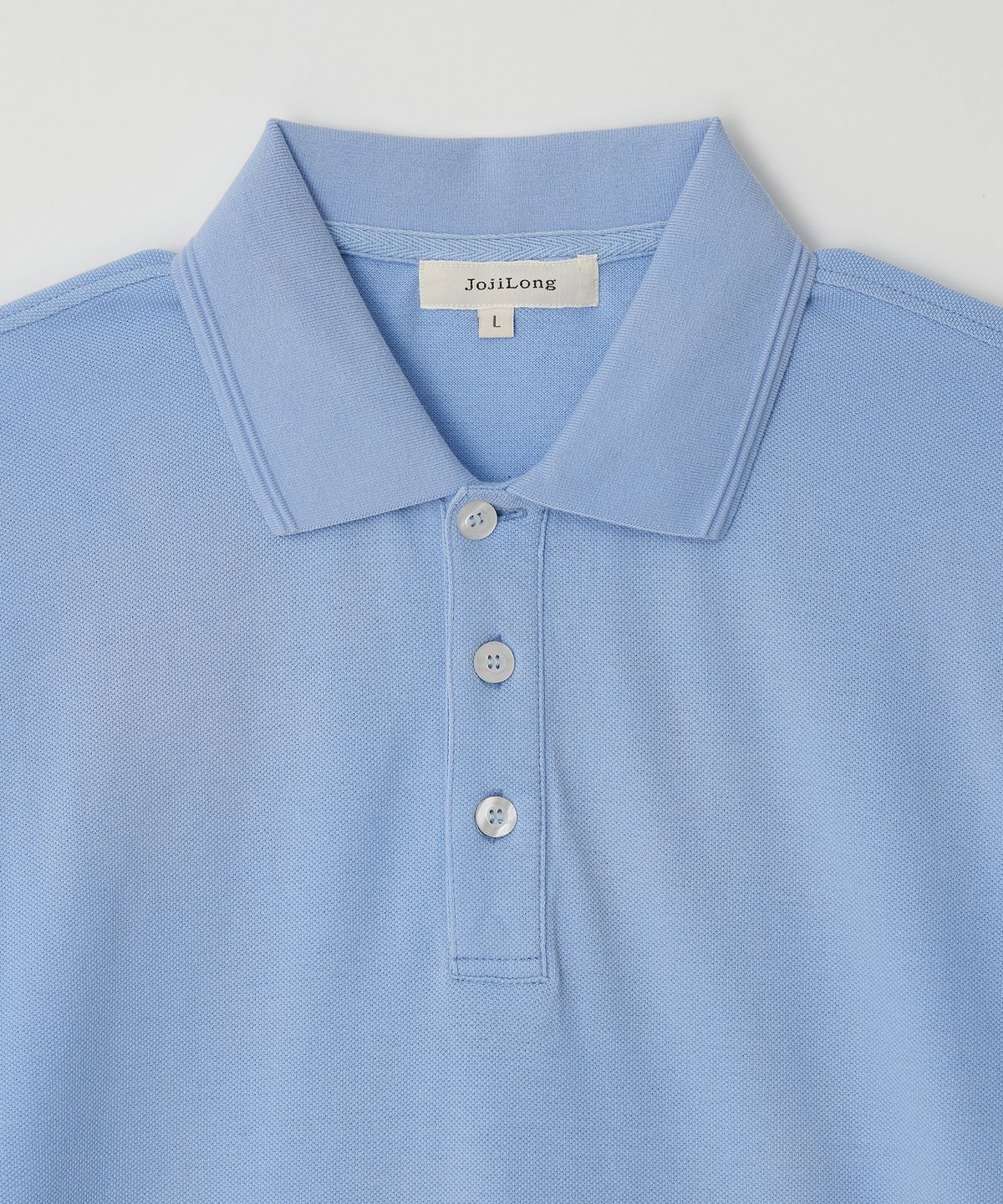 조질롱(JOJILONG) JN157 Vintage Dyed Polo1/2 Shirt - SKY BLUE