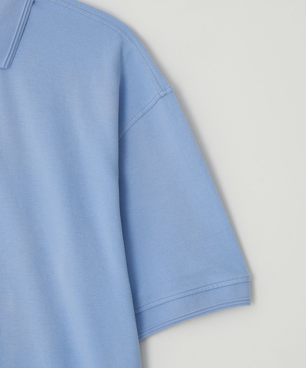 조질롱(JOJILONG) JN157 Vintage Dyed Polo1/2 Shirt - SKY BLUE