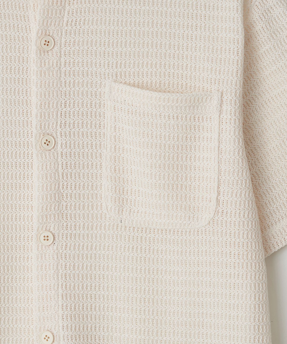 조질롱(JOJILONG) JN162 Crochet Nep 1/2 Shirt - BEIGE