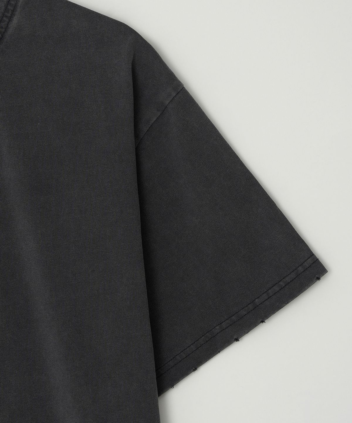 조질롱(JOJILONG) JN103 Distress Old T-Shirt - COOL GREY