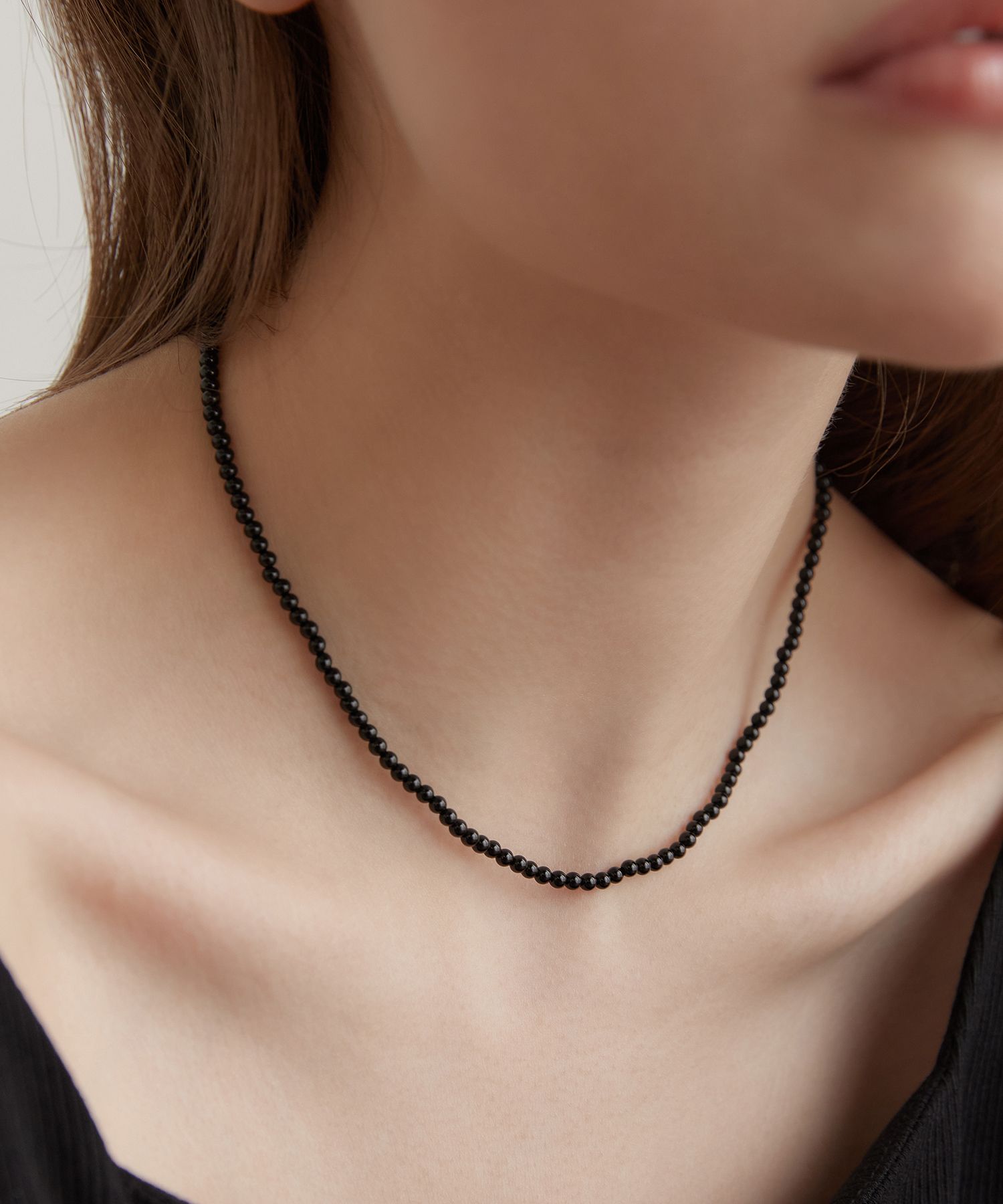 ●TATIANA● Silver 925 Clear Quartz Candy Ball Necklace NZ21 MUSINSA | TATIANA (Silver 925) Onyx Candy Ball Necklace