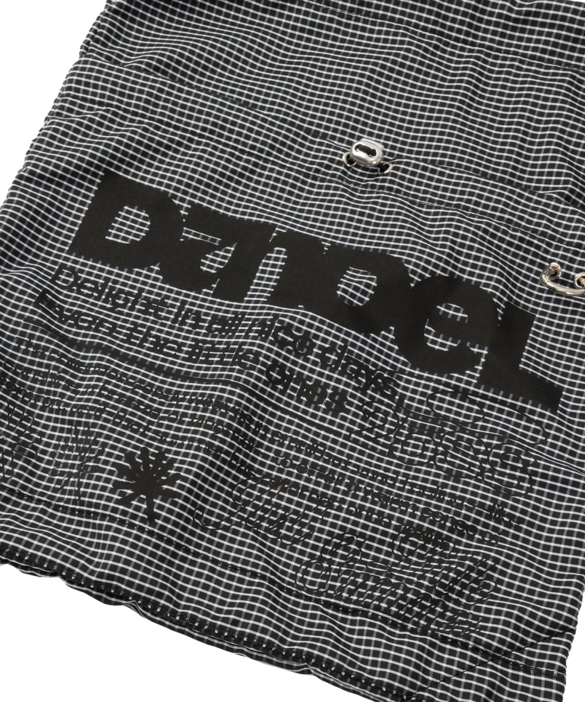 단델(DANDEL) DD check symbol gym sack string bag (CHK BLACK)