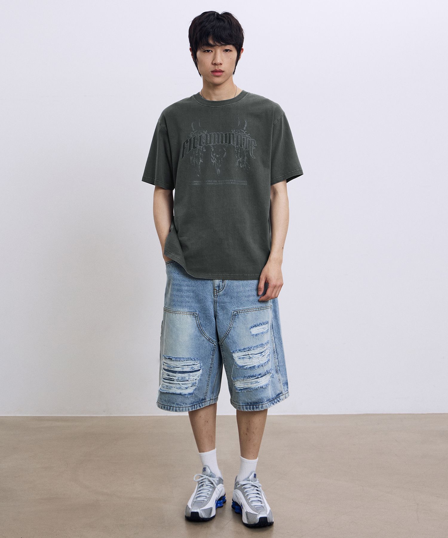 Tシャツ・カットソー [FILLUMINATE] Zodiac graphic T-shirt MUSINSA | FILLUMINATE Zodiac Graphic Tee-Navy