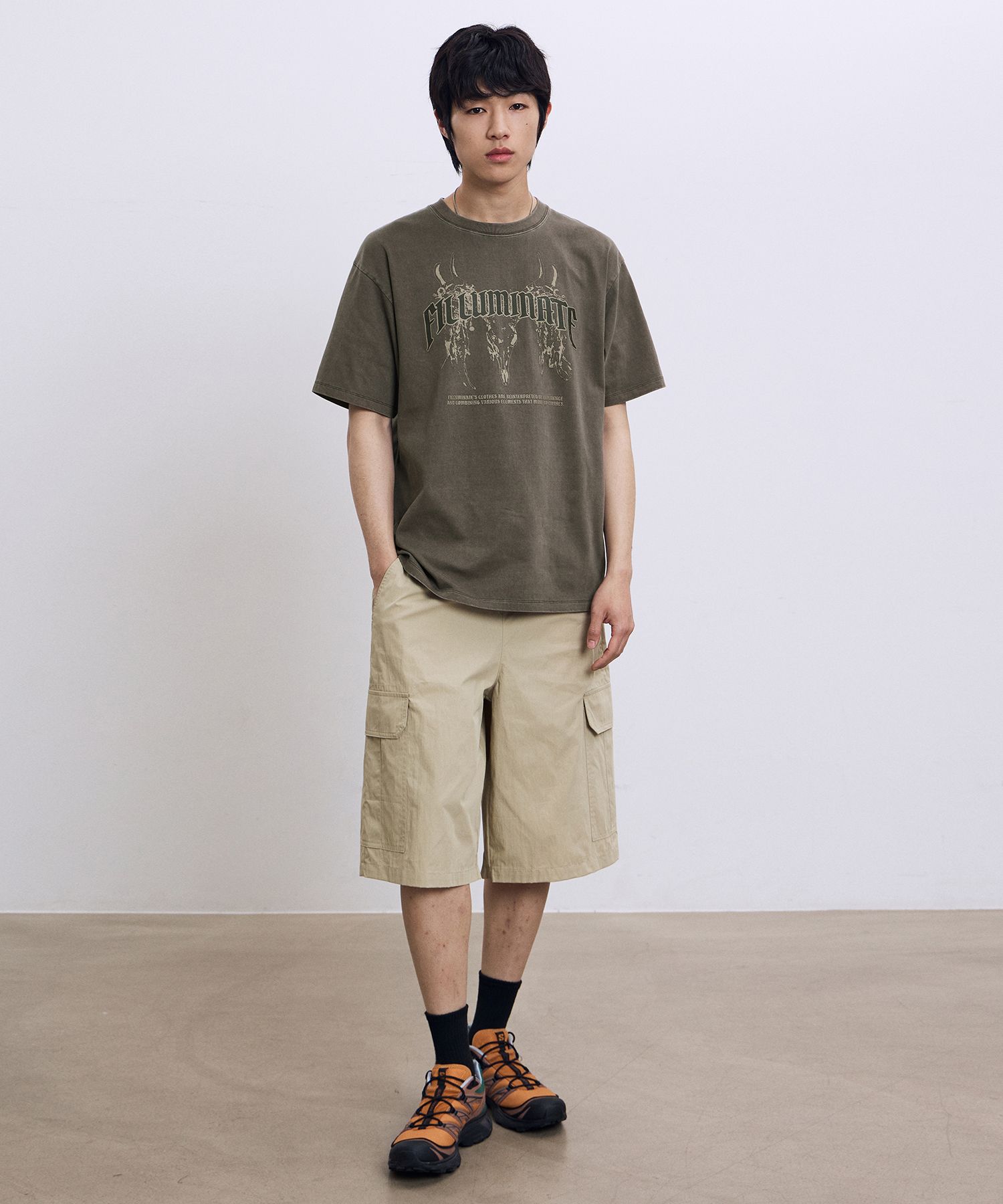 MUSINSA | FILLUMINATE Zodiac Graphic Tee-Navy