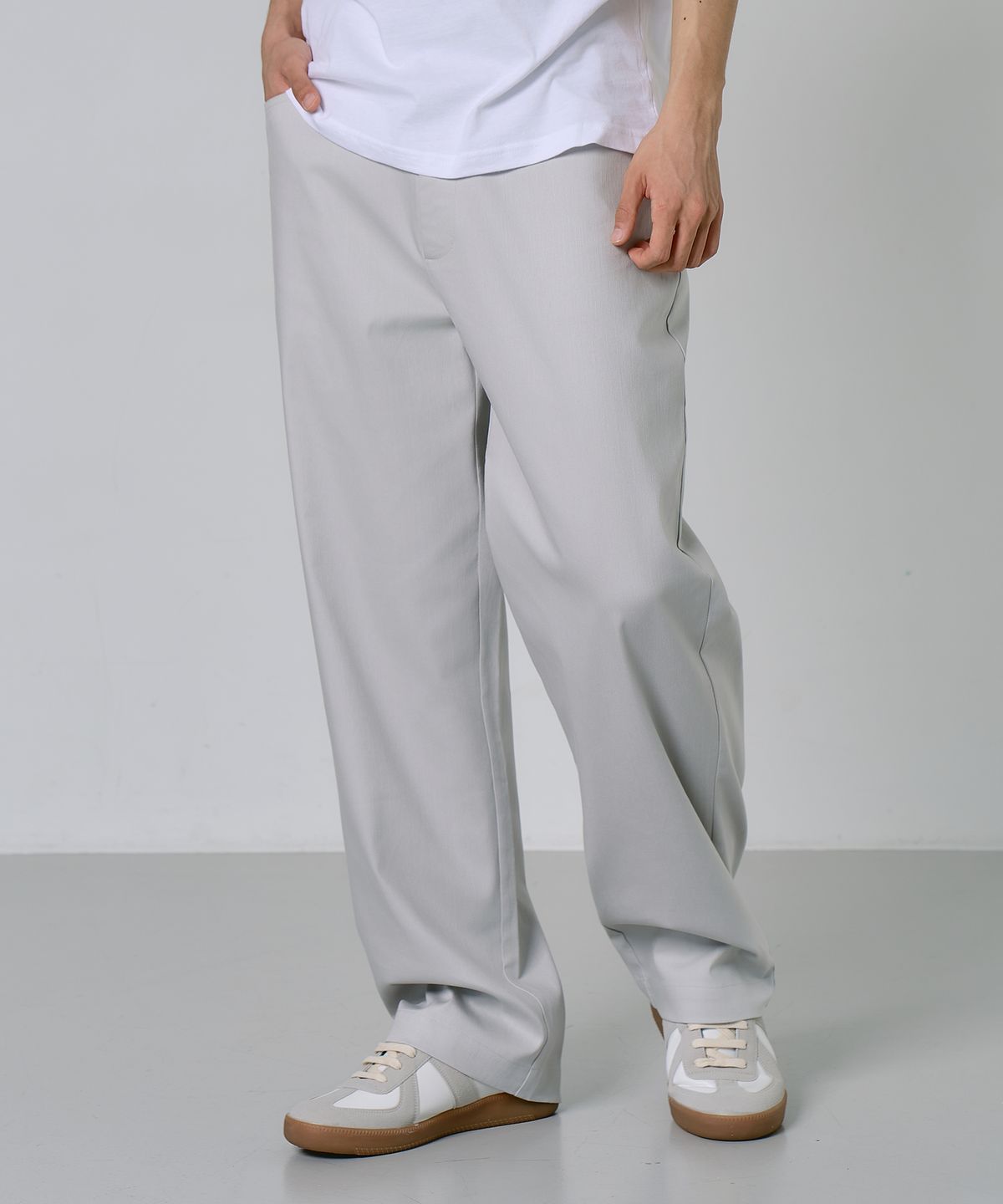 엘엑스티(LXT) For Summer 세미 와이드 냉감 코튼 치노 팬츠 [Grey]