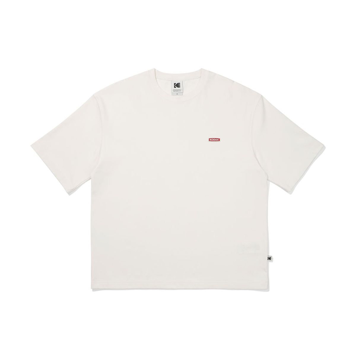 코닥(KODAK) 브리즈팝 메쉬 텍스쳐 반팔 티셔츠 IVORY