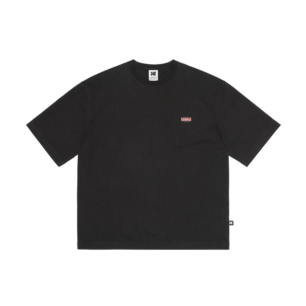 코닥(KODAK) 브리즈팝 메쉬 텍스쳐 반팔 티셔츠 BLACK