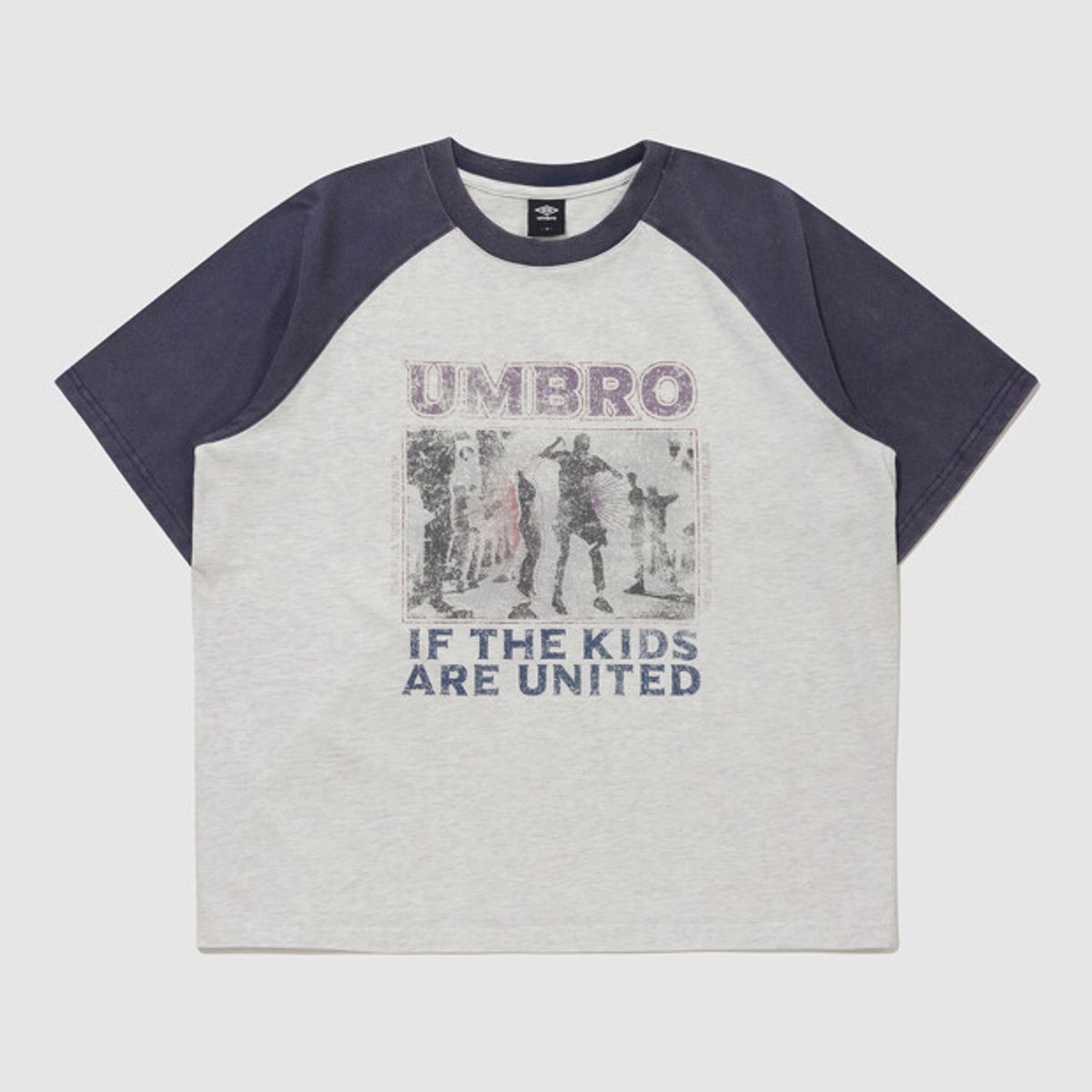 엄브로(UMBRO) HBL 위켄드 훌리건 피그먼트 다잉 래글런 반팔 티셔츠 그레이(UQ223CRS60)