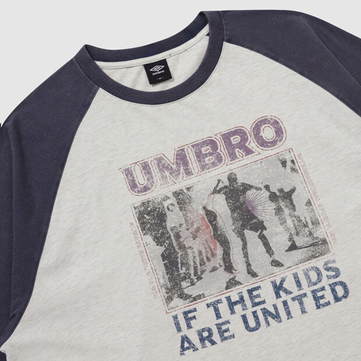 엄브로(UMBRO) HBL 위켄드 훌리건 피그먼트 다잉 래글런 반팔 티셔츠 그레이(UQ223CRS60)
