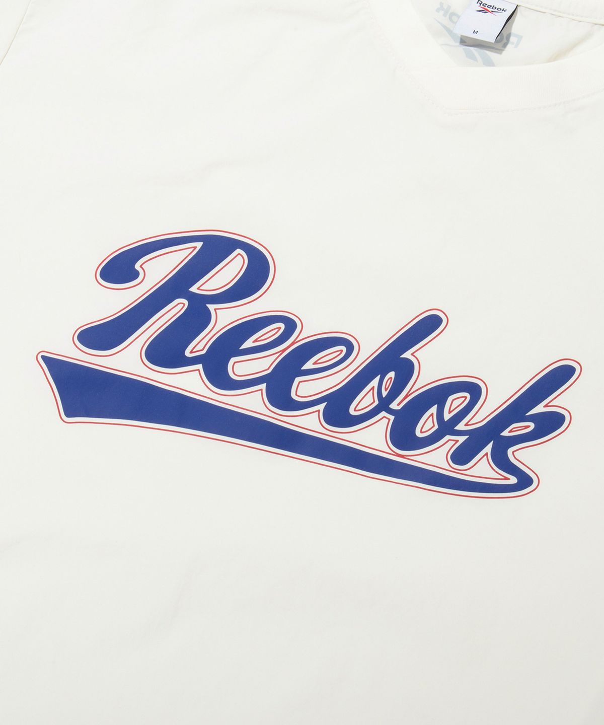 리복(REEBOK) 뉴베이직 레터링 반팔 피스테 - 화이트