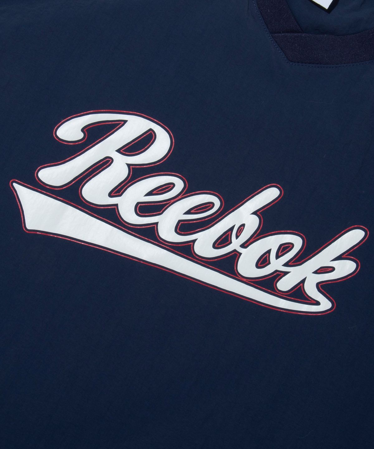 리복(REEBOK) 뉴베이직 레터링 반팔 피스테 - 네이비