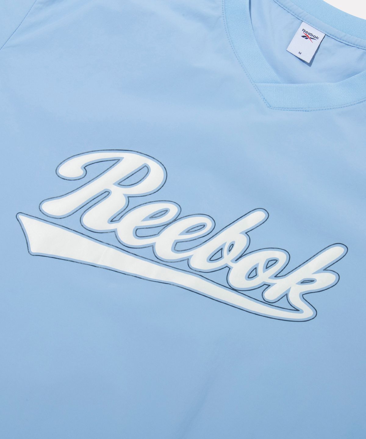리복(REEBOK) 뉴베이직 레터링 반팔 피스테 - 블루