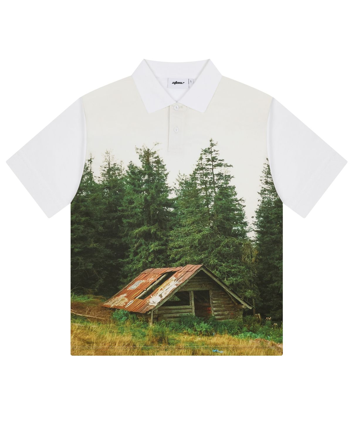 엑스톤즈(XTONZ) XTT139 셸터 그래픽 피케 카라 티셔츠 (WHITE)