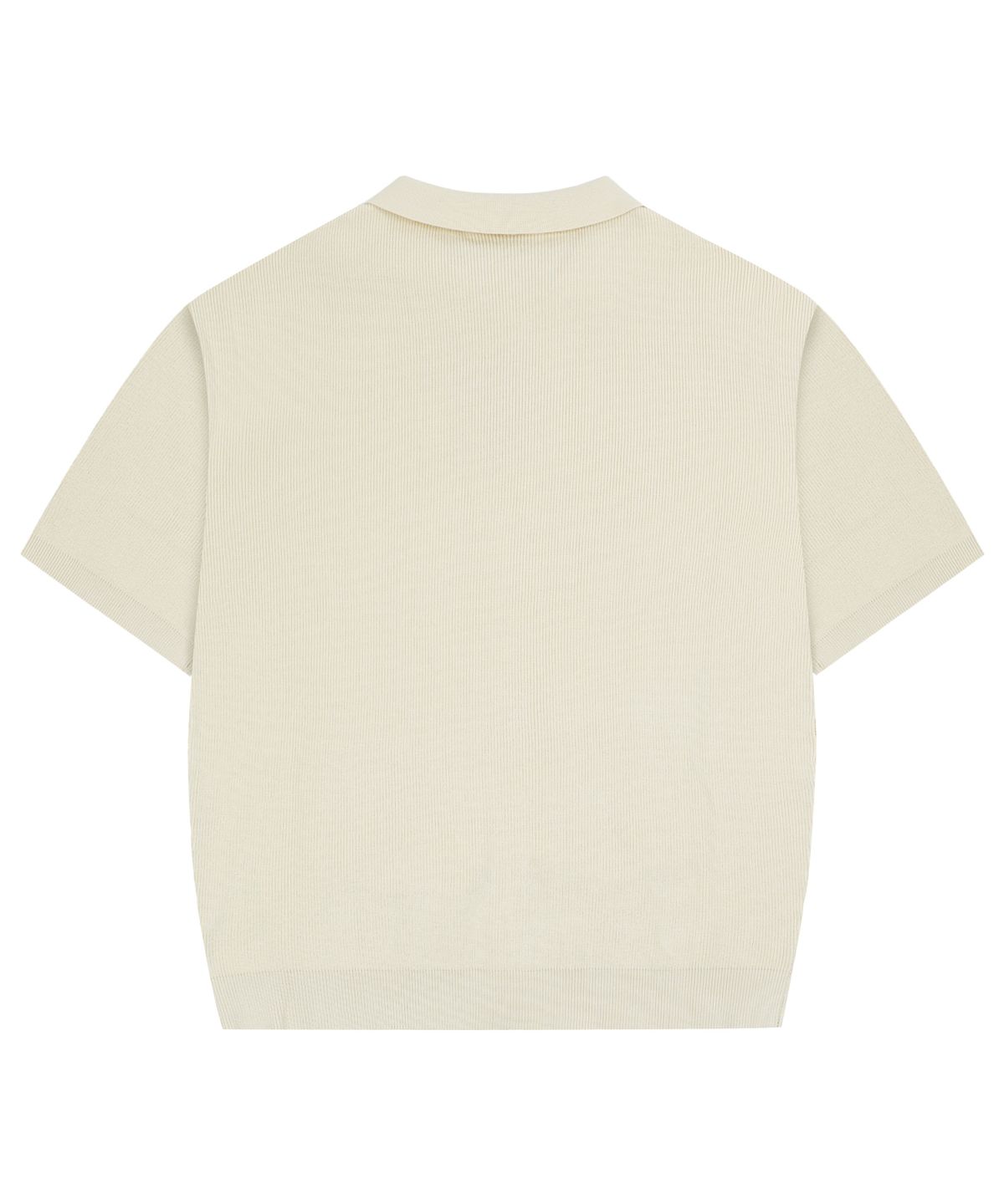 엑스톤즈(XTONZ) XTK152 쿠바 카라 반팔 니트 가디건 (IVORY)