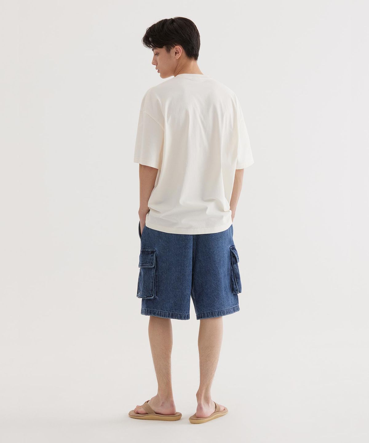 커버낫(COVERNAT) 데님 카고 쇼츠 Blue