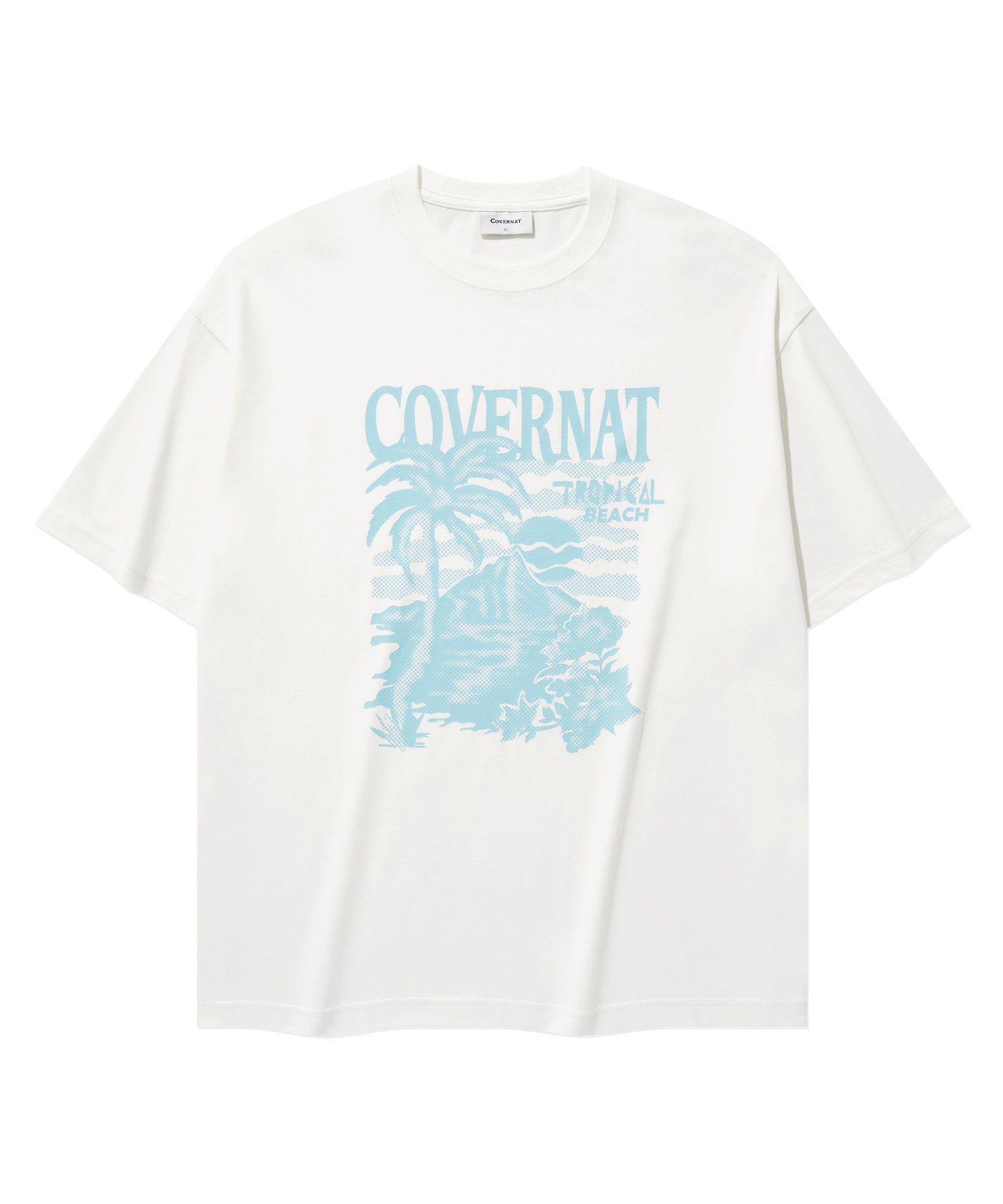 MUSINSA | COVERNAT Cool Cotton Sunset Tropical Graphic T