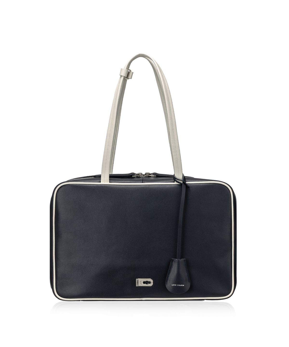 러브참(LOVECHARM) 끌레아 보스톤백_미드나잇 크림