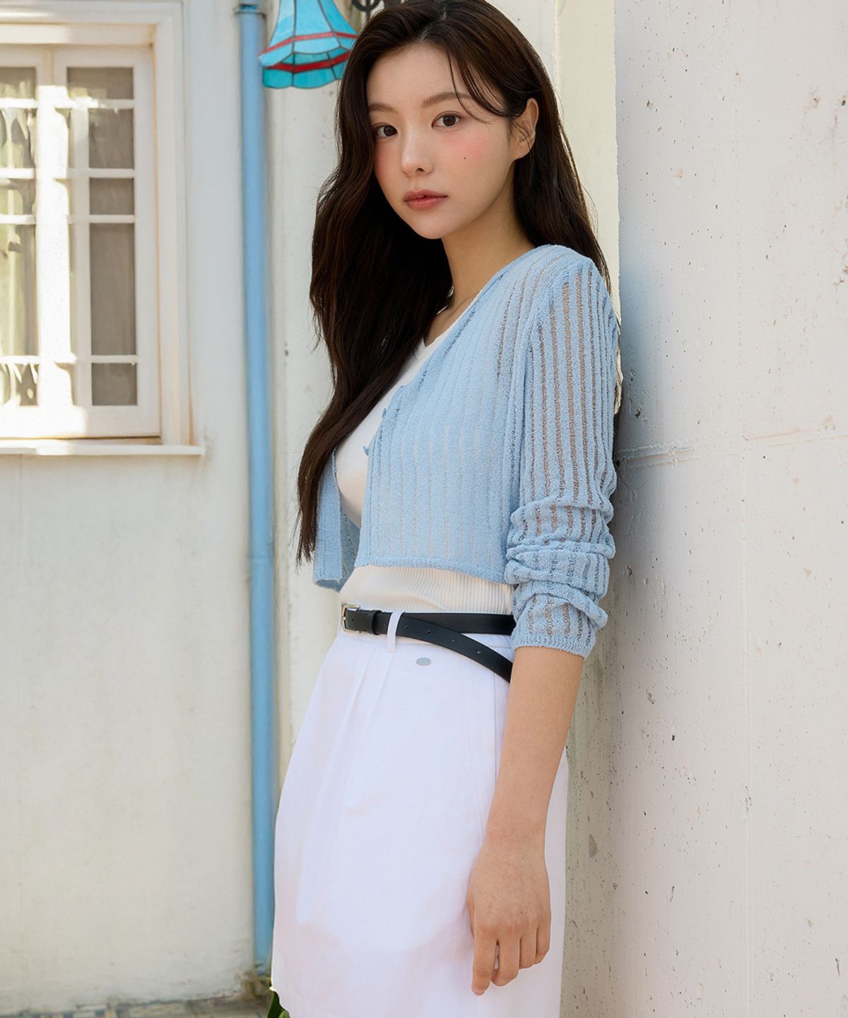 올리브 데 올리브(OLIVE DES OLIVE) 턱장식 A라인 미니스커트 OW5MS4480