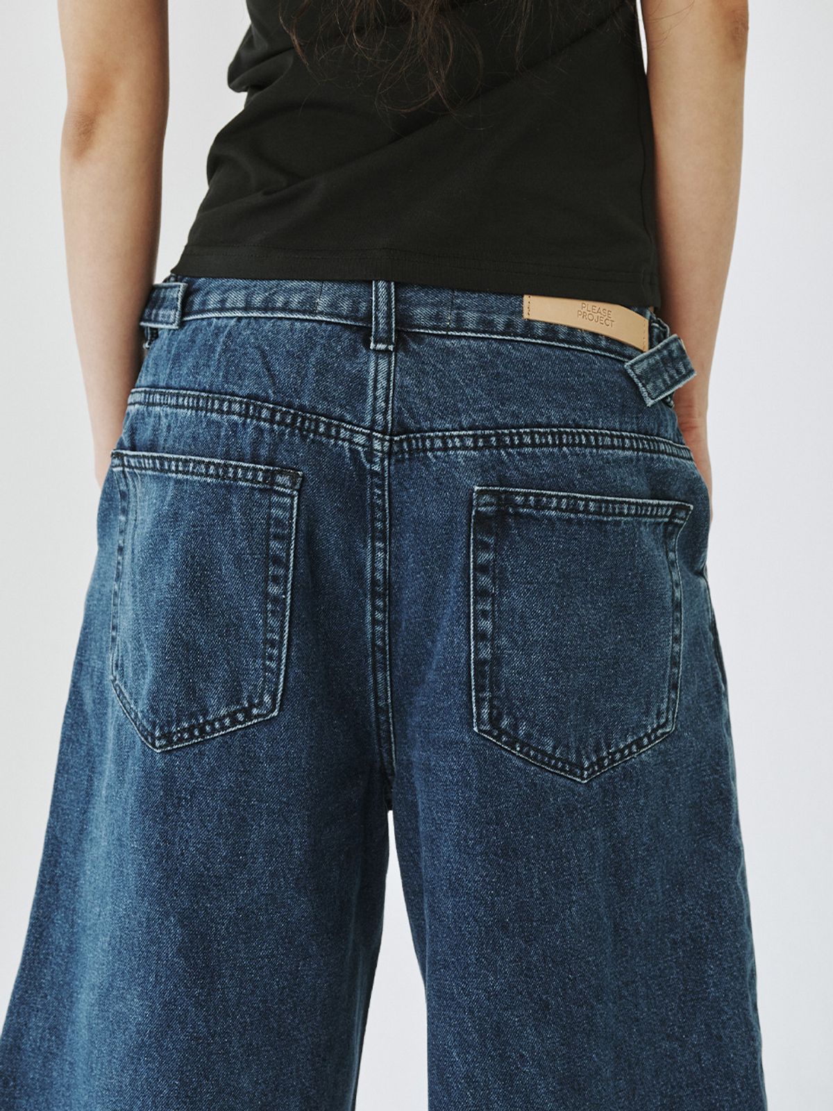 플리즈프로젝트(PLZPROJECT) SIDE ADJUST BERMUDA SHORTS, BLUE