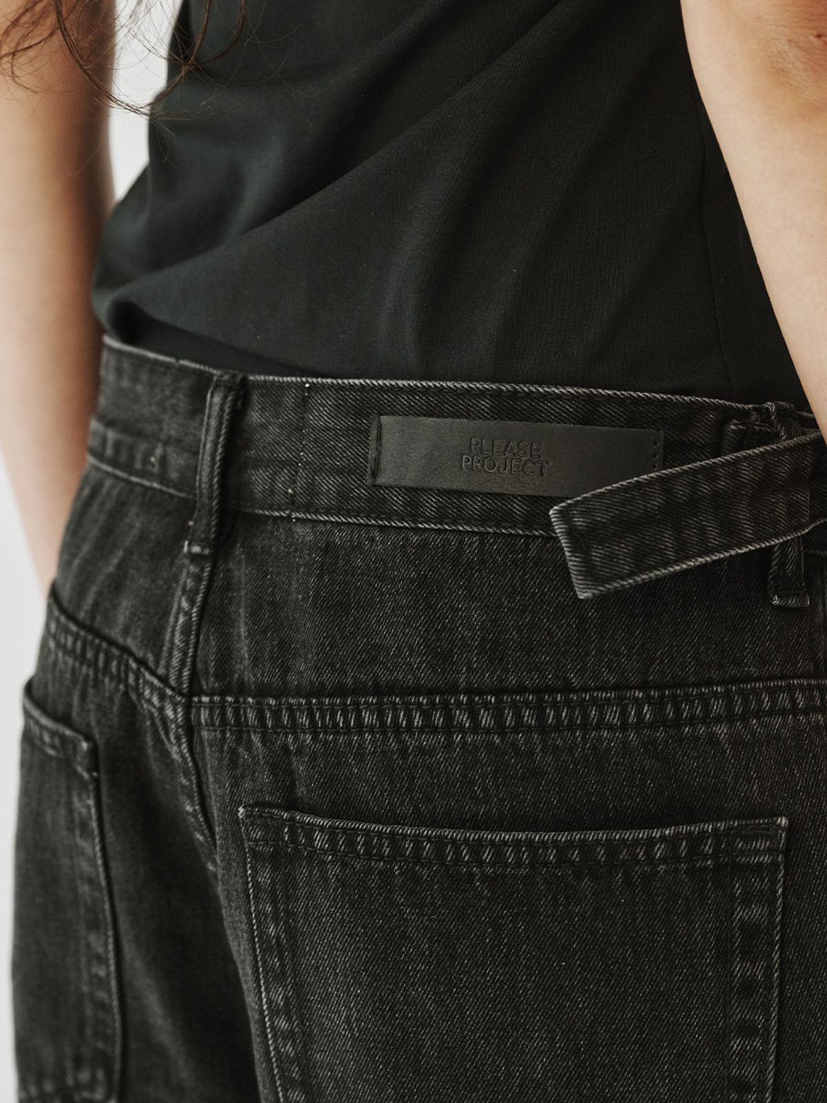 플리즈프로젝트(PLZPROJECT) SIDE ADJUST BERMUDA SHORTS, BLACK