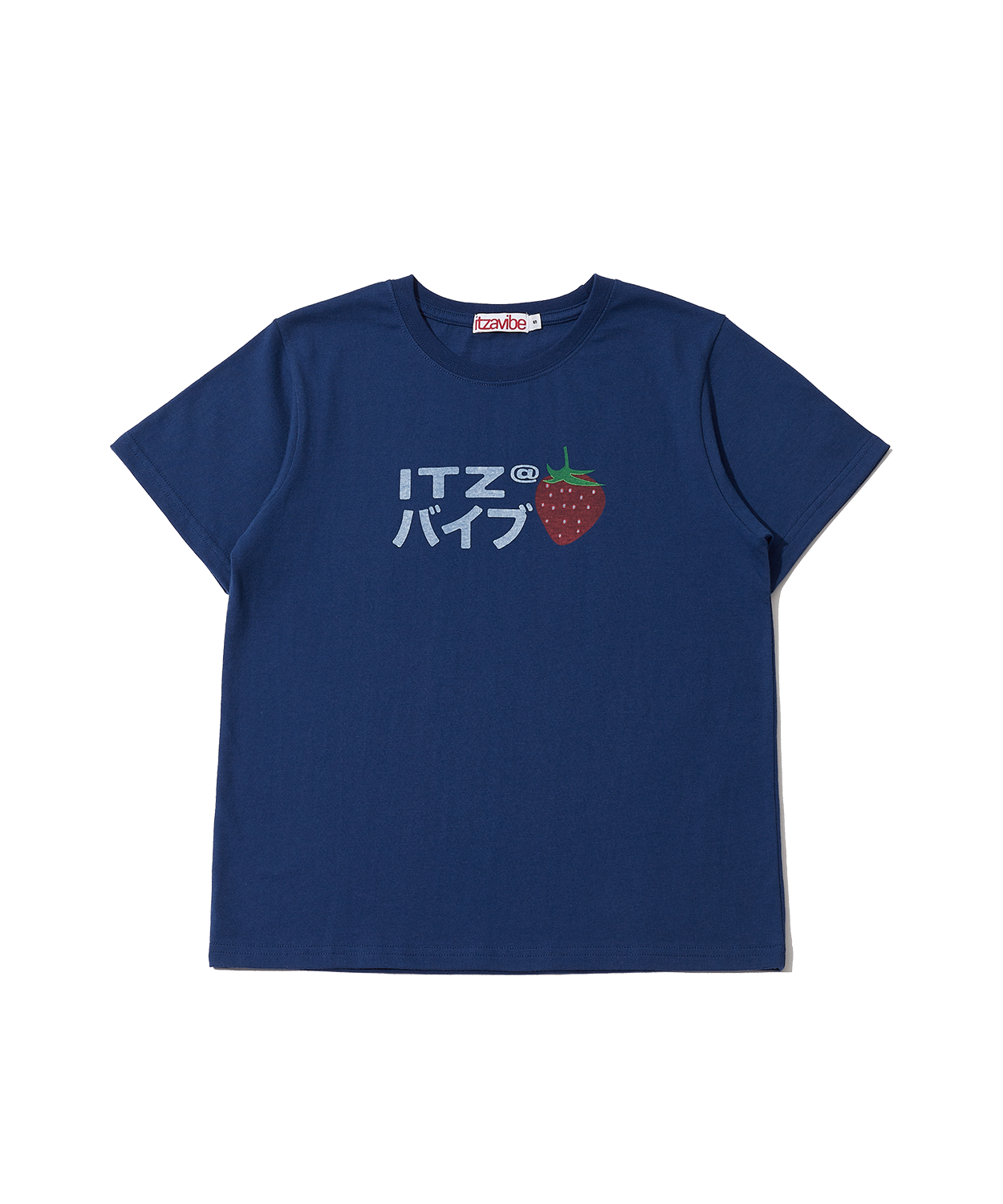 ◆ITZAVIBE◆ STRAWBERRY LOGO SLIM T SHIRT NAVY IBB25WT05NV MUSINSA | ITZAVIBE STRAWBERRY LOGO SLIM T SHIRT - NAVY