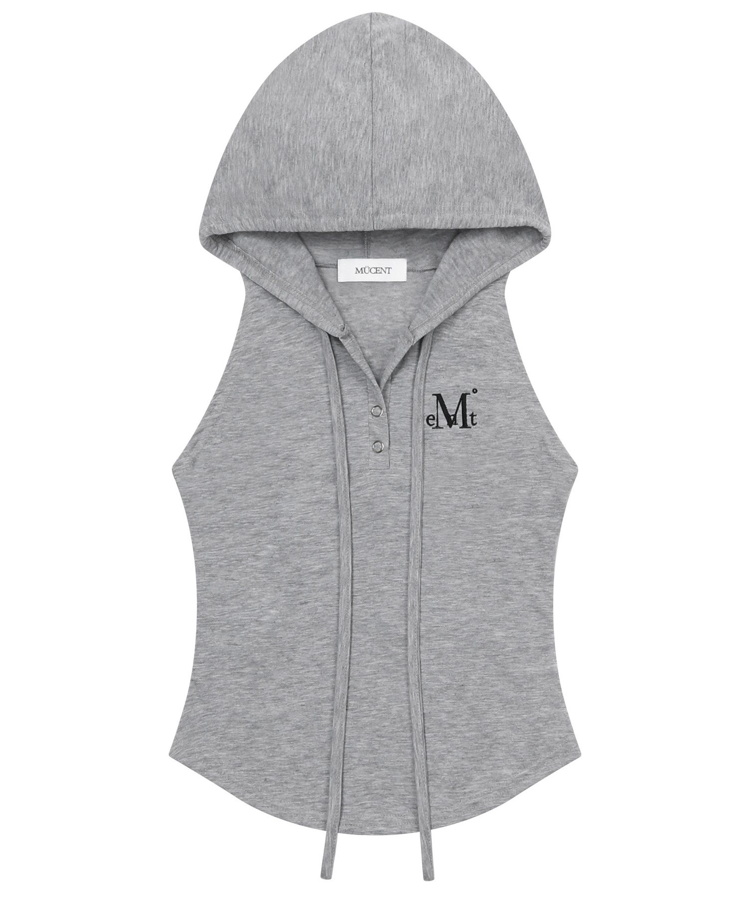 MUSINSA | MUCENT Luen Signature Slim Hooded Sleeveless Nashi