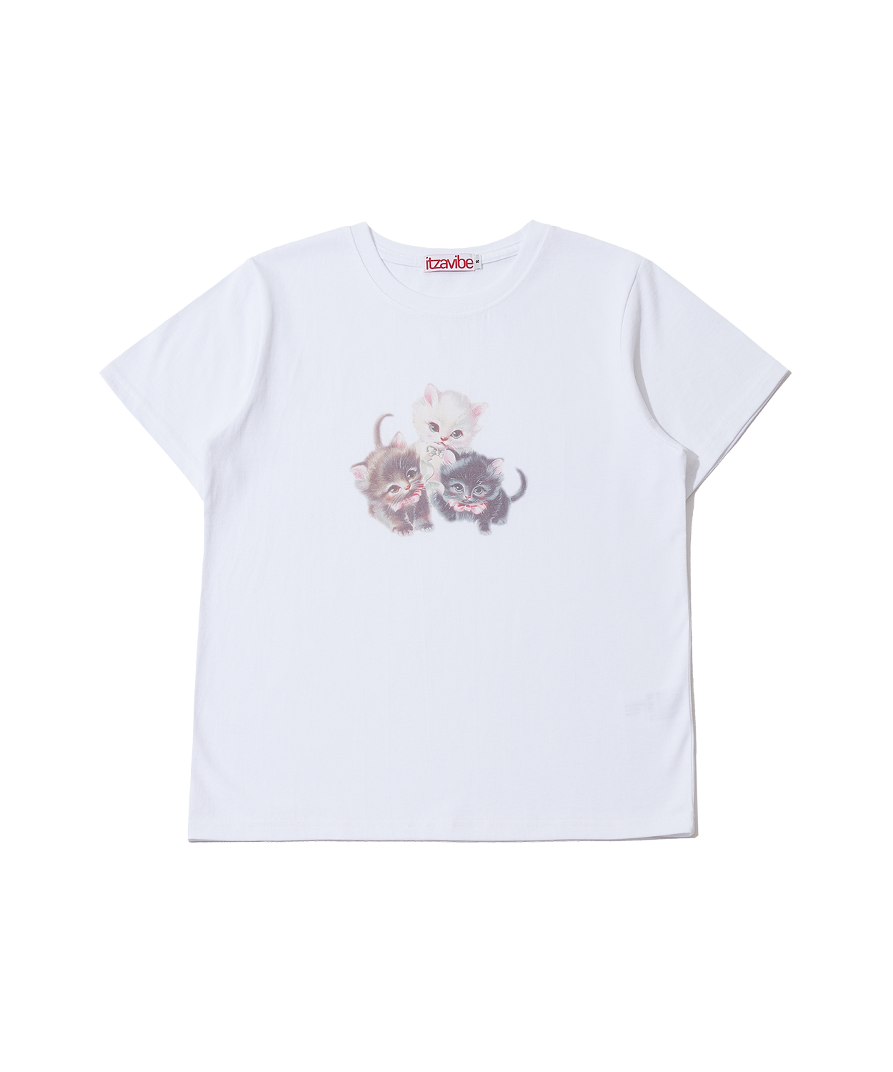 ◆25SS ITZAVIBE THREE BABY CATS SLIM T SHIRT/2色◆ MUSINSA公式 | ITZAVIBE THREE BABY CATS SLIM T SHIRT - WHITE