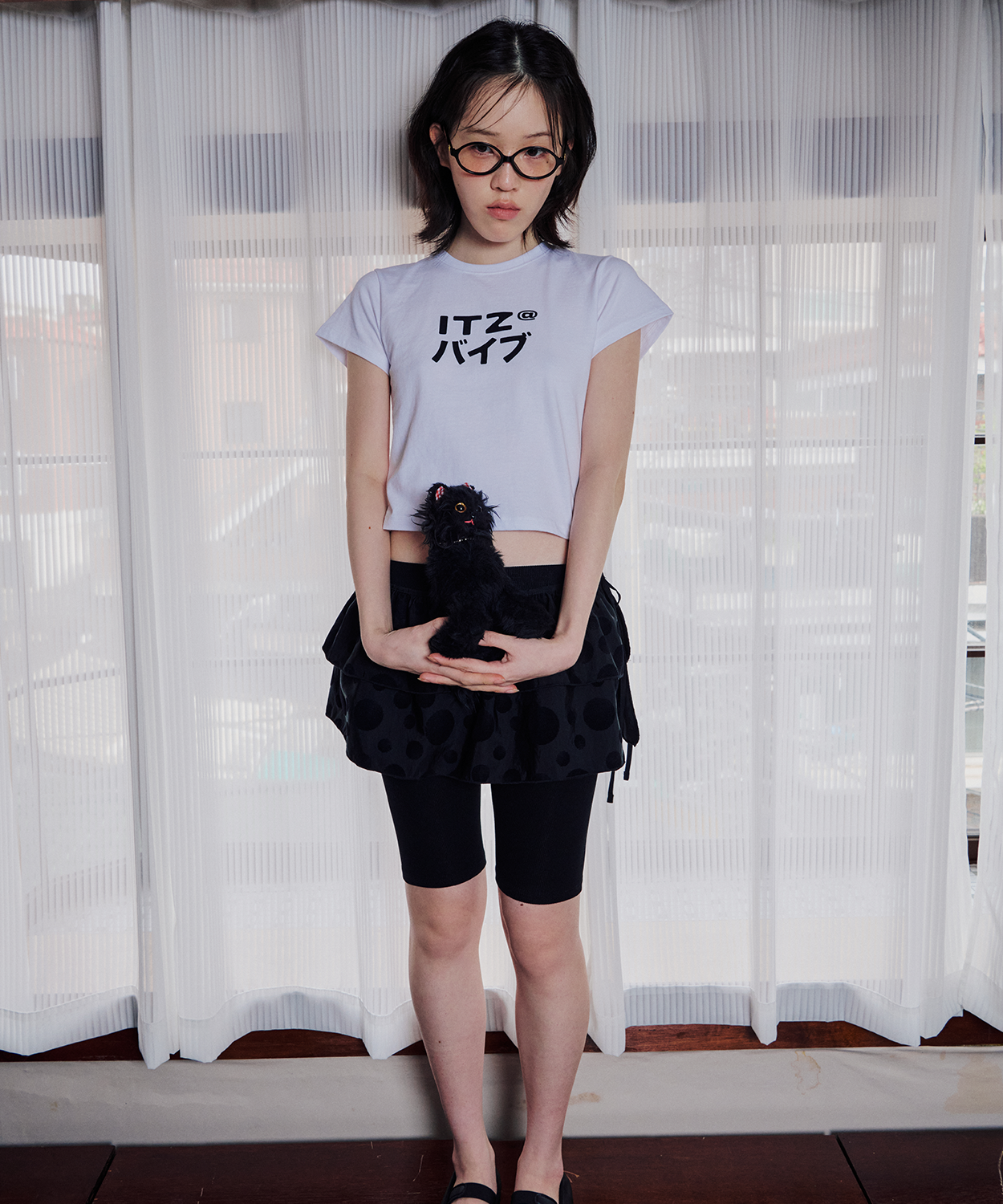 ◆ITZAVIBE◆ BLACK DOTTED LAYERED WRAP SHORT SKIRT IBB25WSK2 MUSINSA | ITZAVIBE BLACK DOTTED LAYERED WRAP SHORT SKIRT