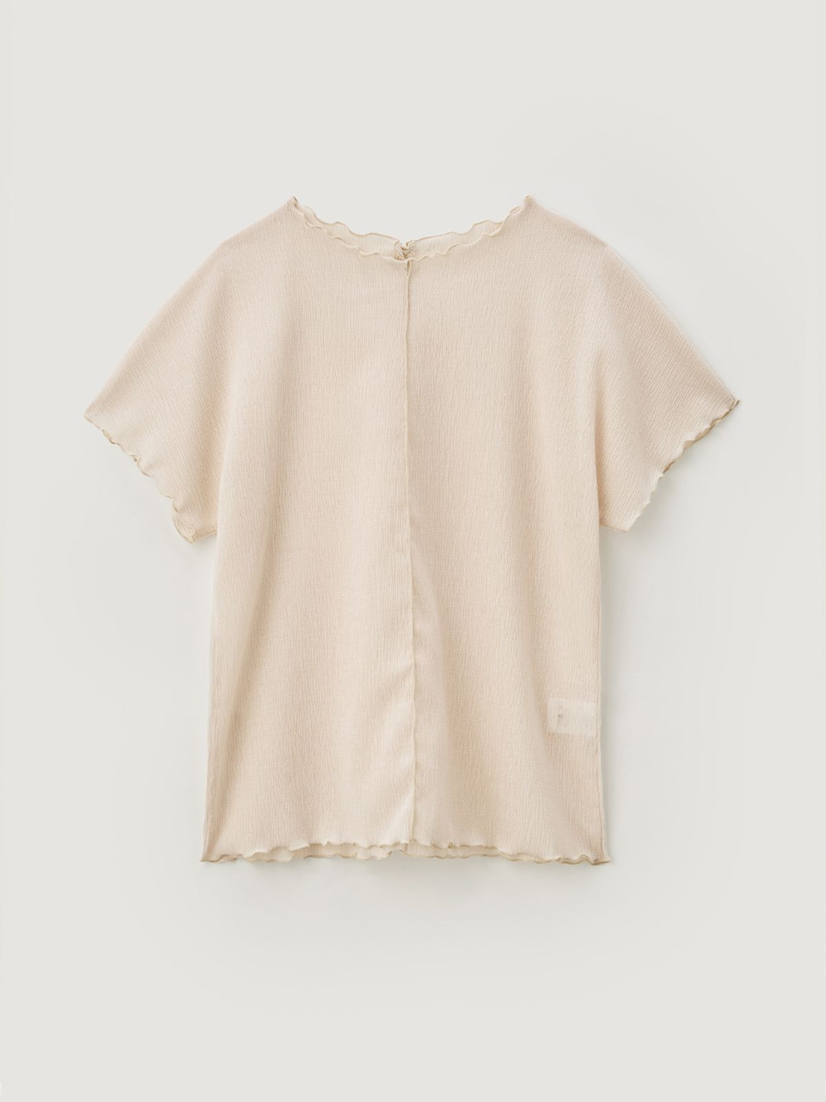 비뮤즈맨션(BEMUSE MANSION) Waving wrinkle top - Light beige