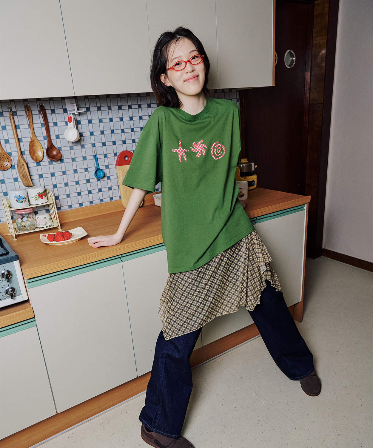 ◆ITZAVIBE◆ YELLOW CHECK LAYERED WRAP MIDI SKIRT IBB25WSK30 YELLOW CHECK LAYERED WRAP MIDI SKIRT - ITZAVIBE | 60