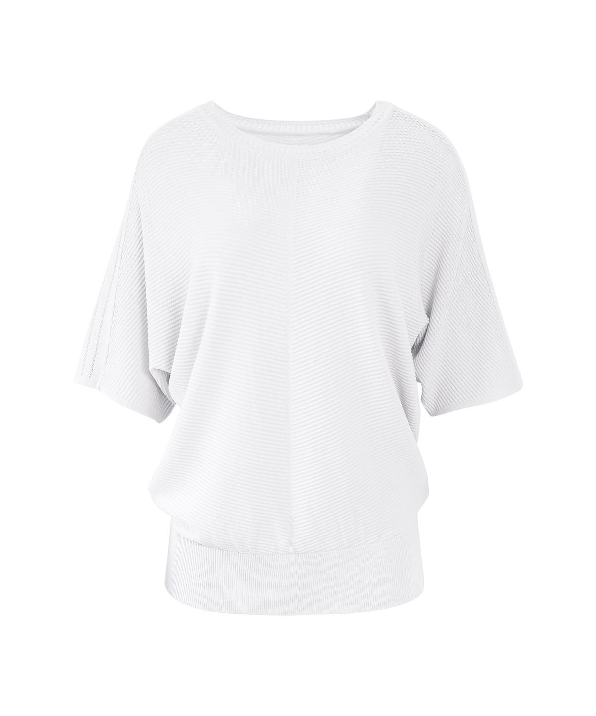 바스카라(VASCARA) Ribbed Pattern Round Neck Half Sleeve Knitwear (5colors)