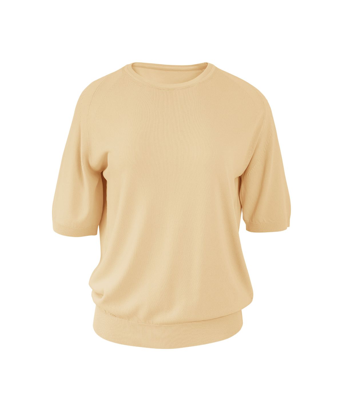 바스카라(VASCARA) Essential Round Neck Half Sleeve Knitwear (7colors)