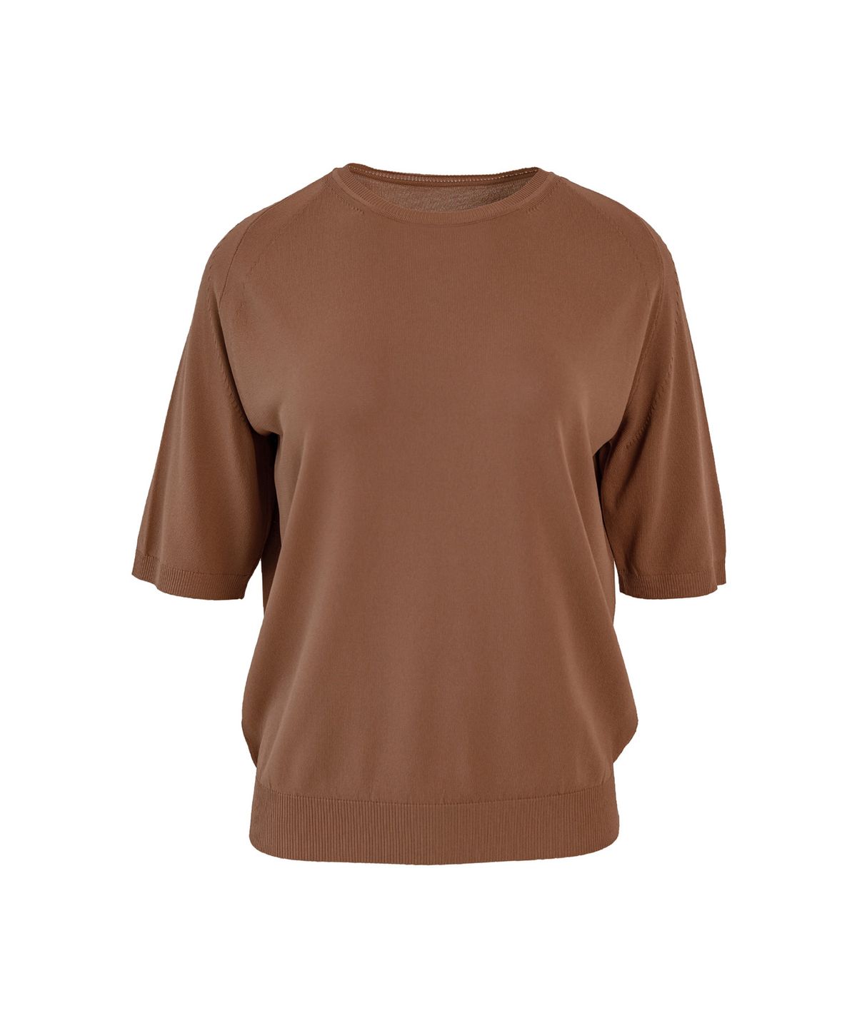 바스카라(VASCARA) Essential Round Neck Half Sleeve Knitwear (7colors)