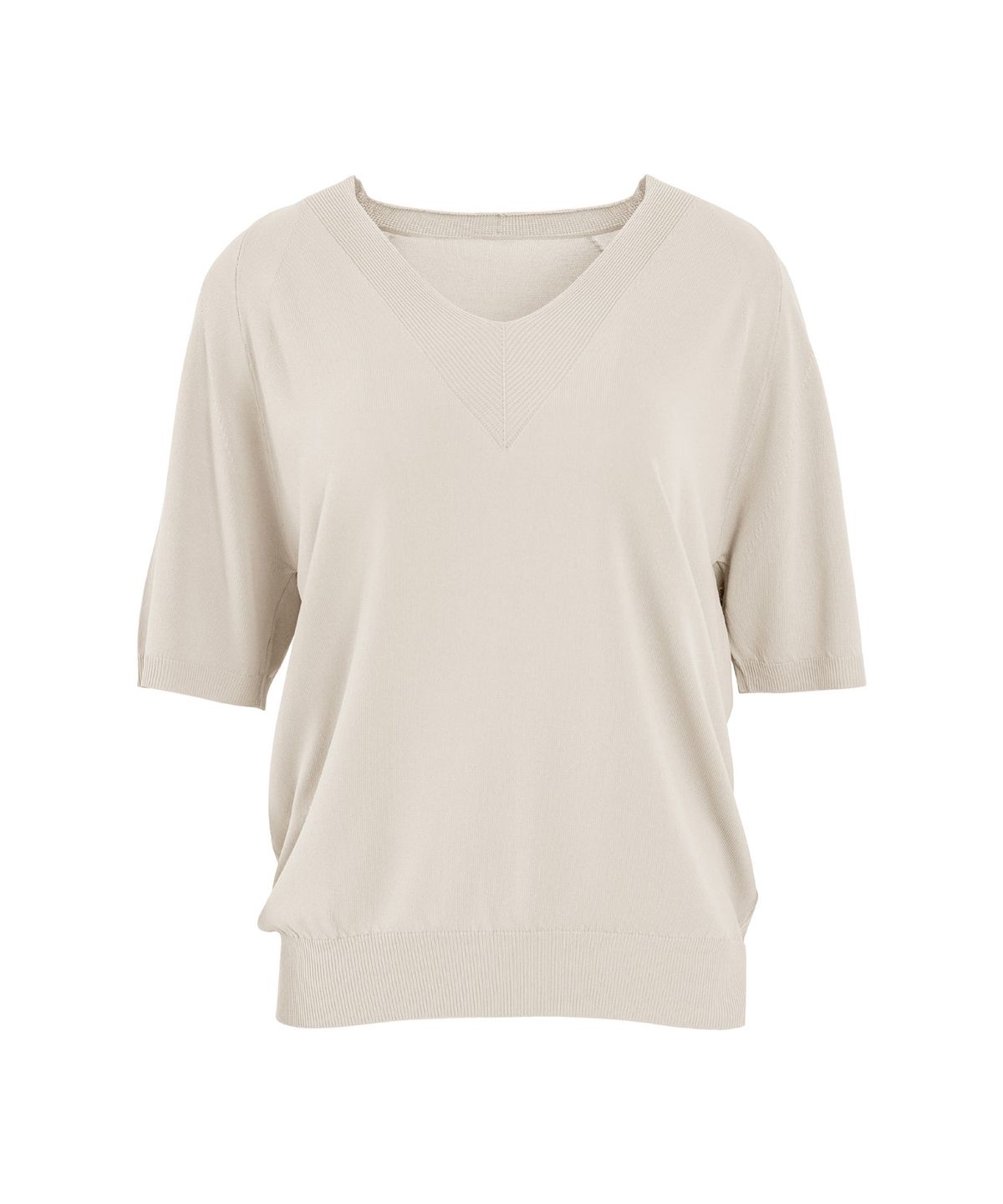 바스카라(VASCARA) Raglan V-neck Half Sleeve Knitwear (7colors)
