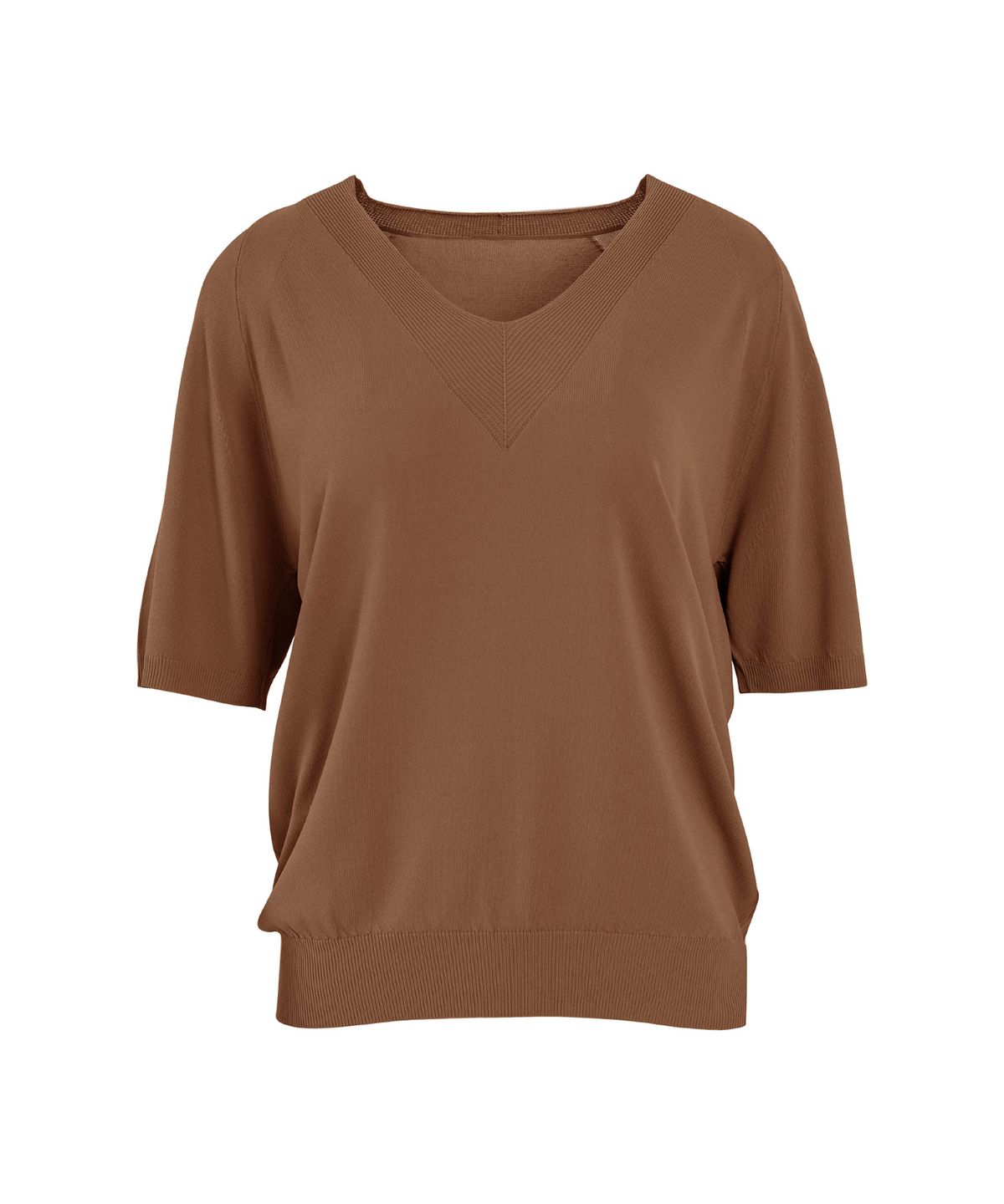 바스카라(VASCARA) Raglan V-neck Half Sleeve Knitwear (7colors)