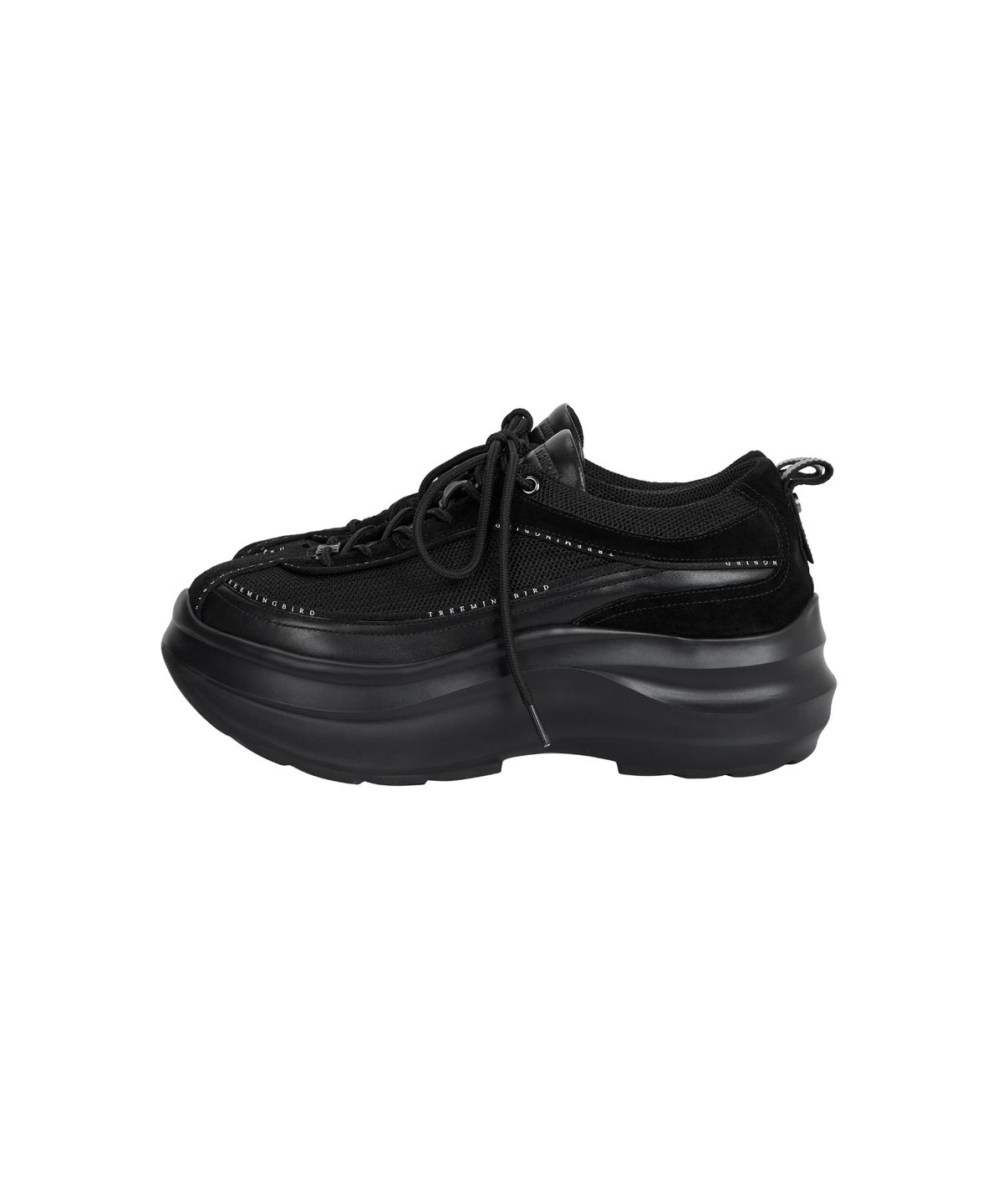트리밍버드(TREEMINGBIRD) Flatform Mesh Sneakers [ Black ]