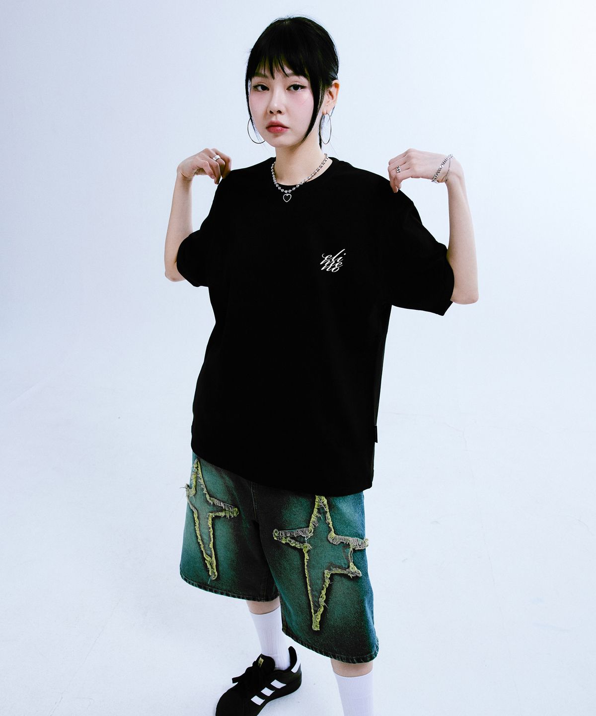 엘리메노(ELIMENO) [SET] EL 에센셜 210g 로고 반팔티 2종 세트