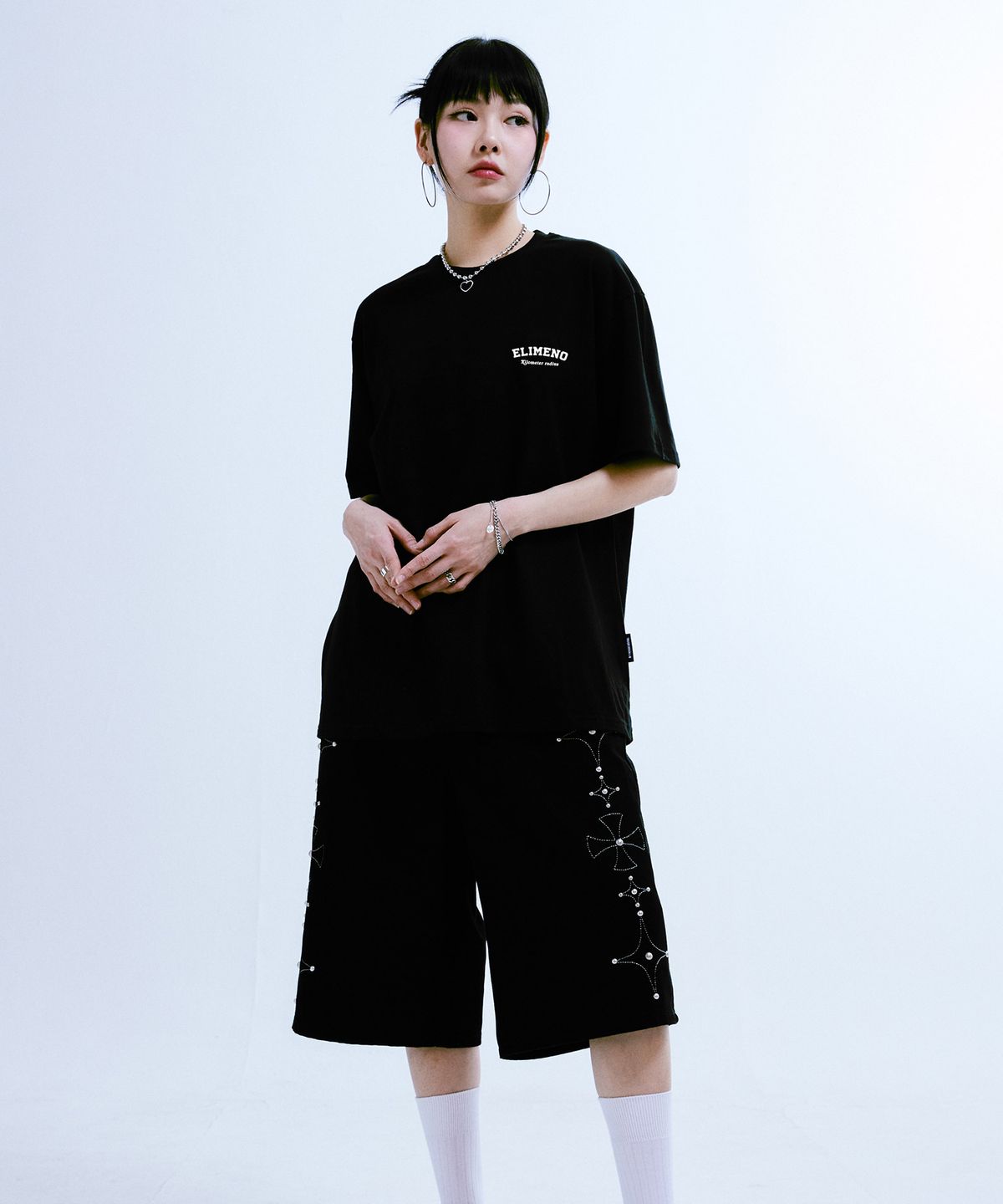 엘리메노(ELIMENO) [SET] EL 에센셜 210g 로고 반팔티 2종 세트